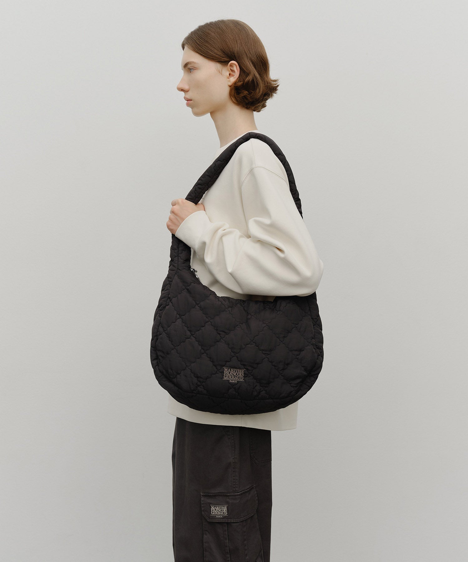 Marithe & Francois Girbaud - Classic Logo Padding Cross Bag (Black) product image 6 | TRAB K-Fashion Australia