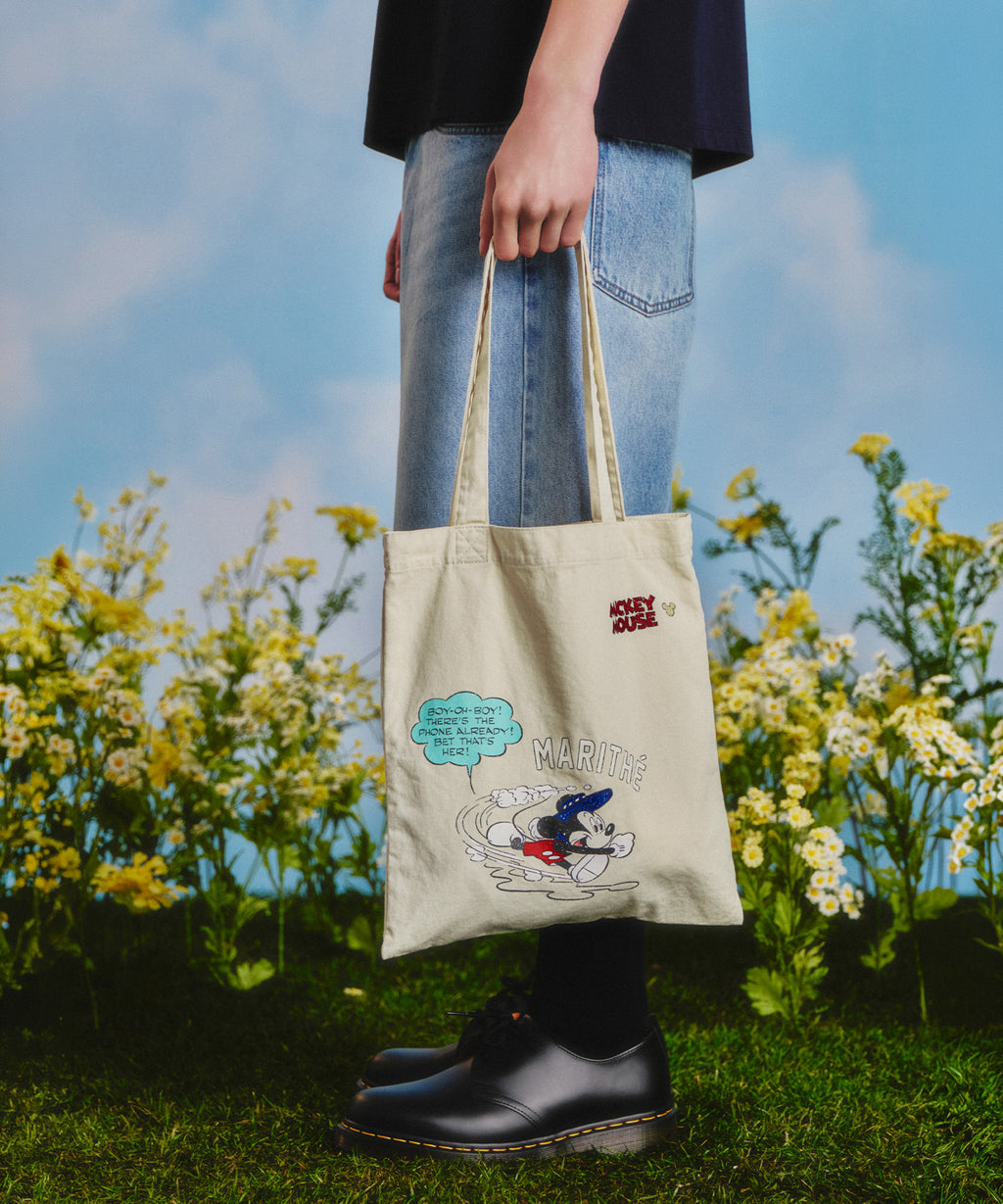Marithe & Francois Girbaud - Mickey_comic Eco Bag (Ivory) product image 6 | TRAB K-Fashion Australia