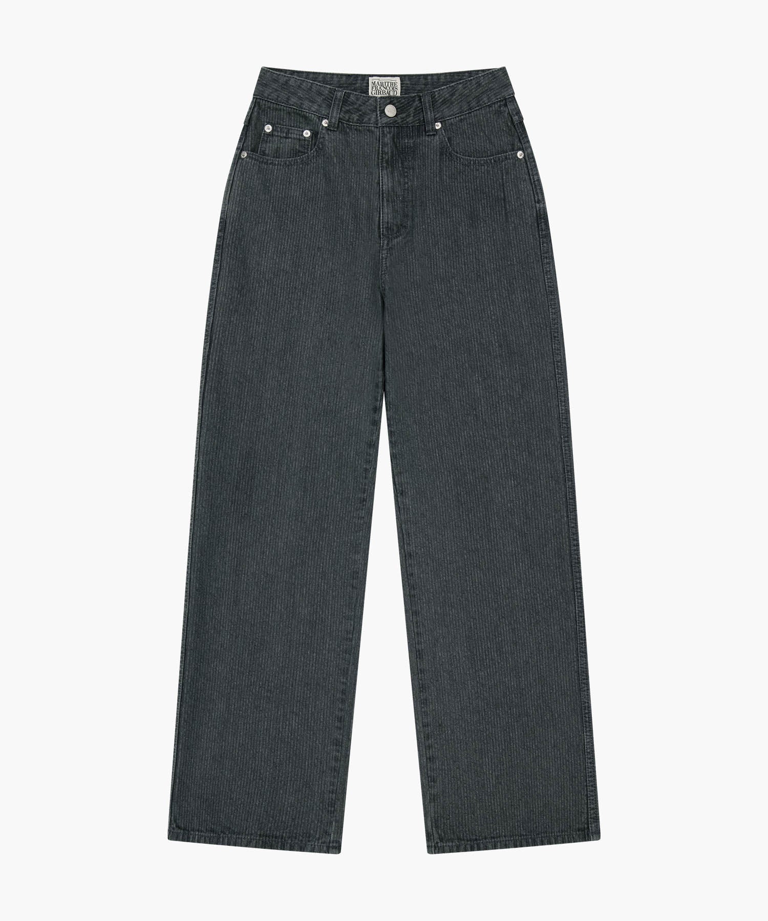 Marithe & Francois Girbaud - High Straight Stripe Denim Pants (Black) product image 6 | TRAB K-Fashion Australia