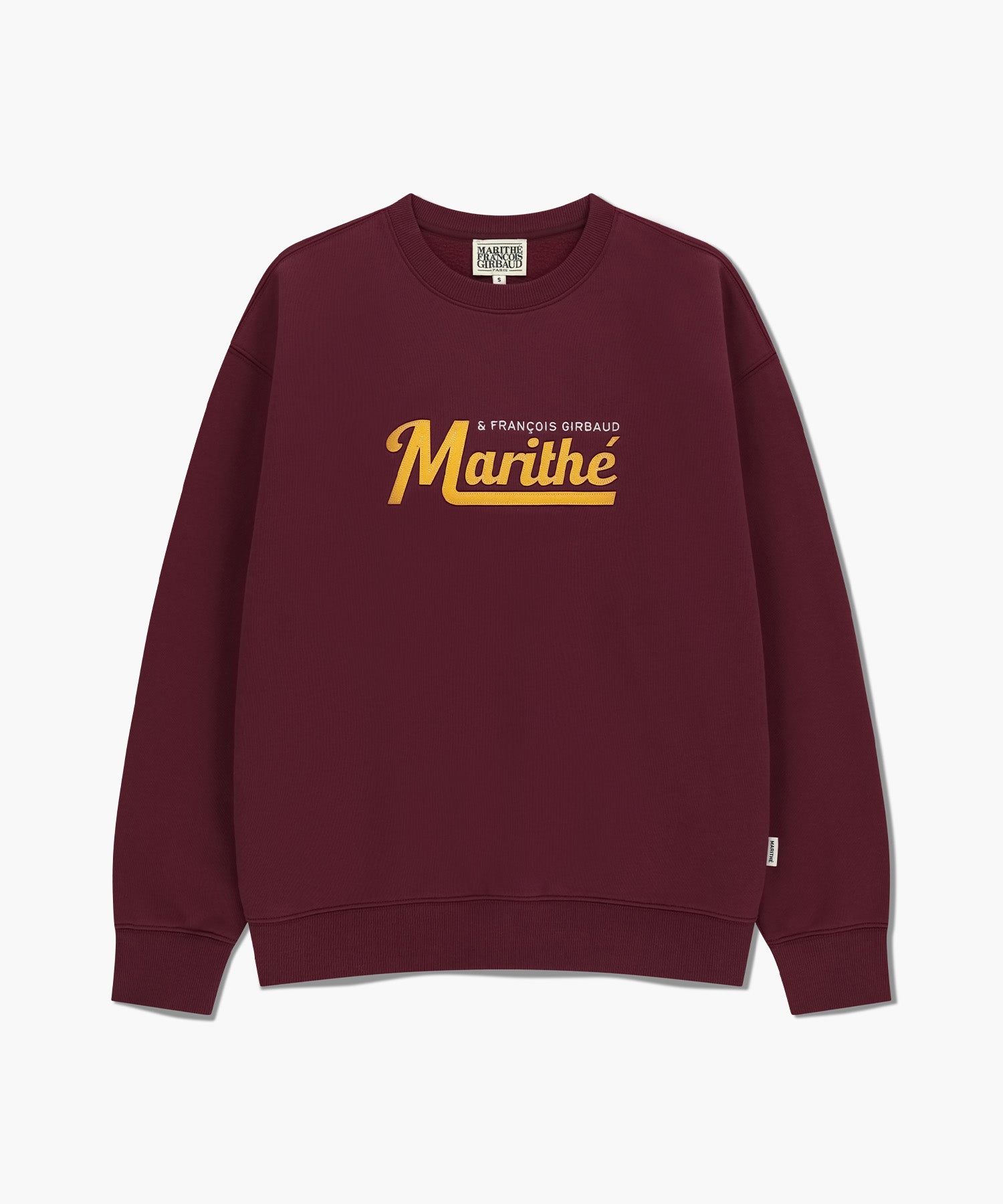 Marithe & Francois Girbaud - Applique Logo Oversized Sweatshirt (brushed) (Burgundy) product image 6 | TRAB K-Fashion Australia