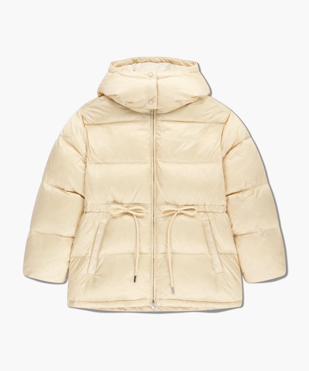 Marithe & Francois Girbaud - Waist String Mid Down Jacket (Light Beige) product image 6 | TRAB K-Fashion Australia