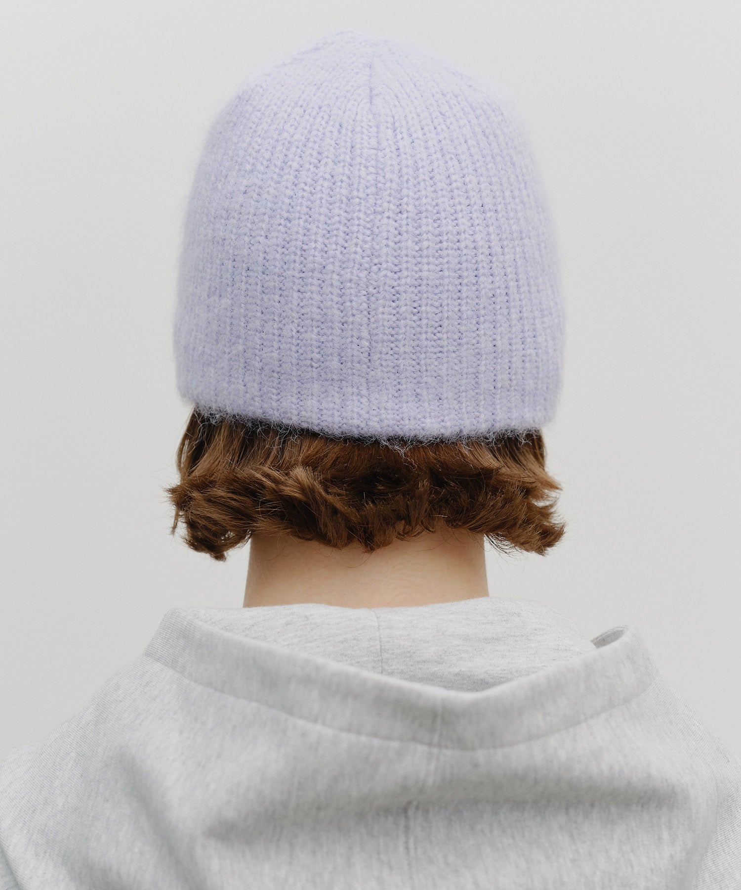 Marithe & Francois Girbaud - Classic Logo Hairy Beanie (Light Purple) product image 6 | TRAB K-Fashion Australia