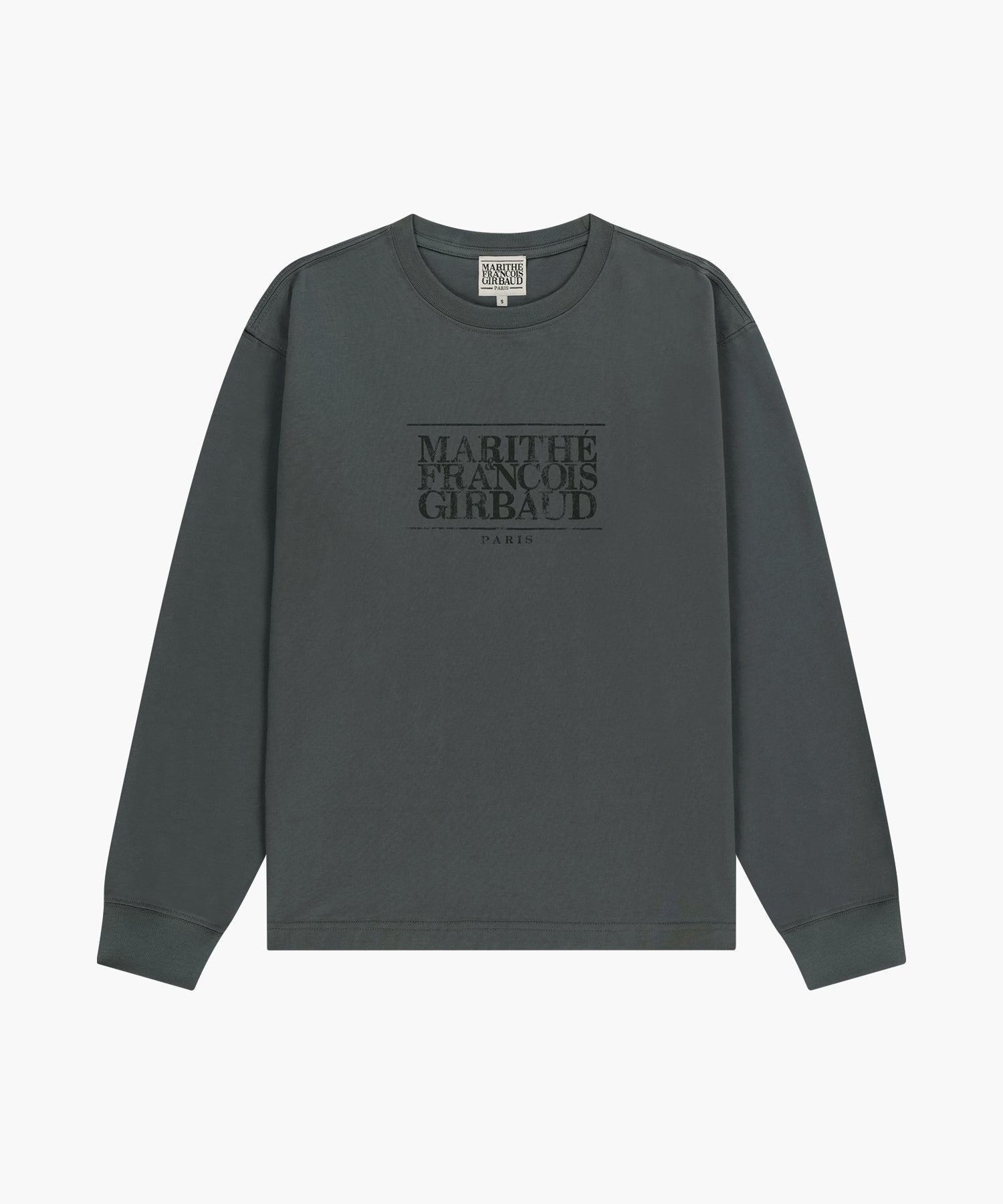 Marithe & Francois Girbaud - Crack Classic Logo Long Sleeve Tee (Charcoal) product image 6 | TRAB K-Fashion Australia