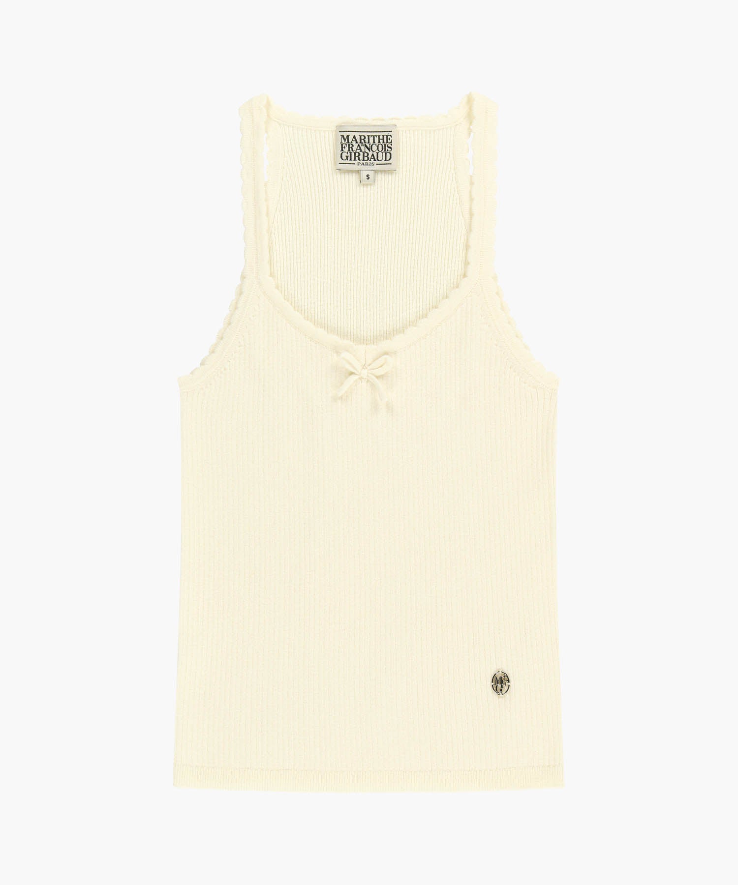 Marithe & Francois Girbaud - Lace Point Knit Vest (Ivory) product image 6 | TRAB K-Fashion Australia