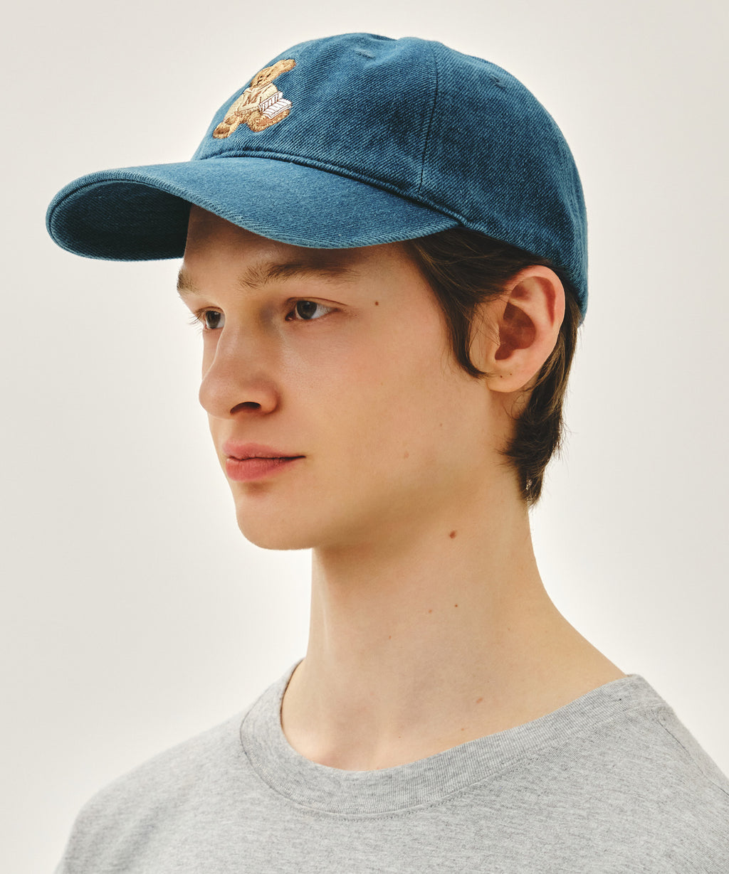 Marithe & Francois Girbaud - Reading Club Doodle Bear Cap (Blue) product image 6 | TRAB K-Fashion Australia