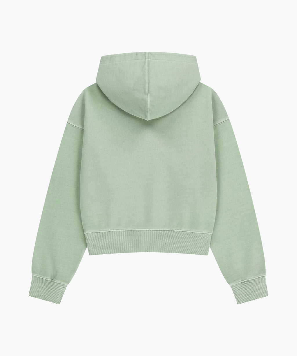 Marithe & Francois Girbaud - Shadow Classic Logo Dyeing Crop Hoodie (Mint) product image 6 | TRAB K-Fashion Australia