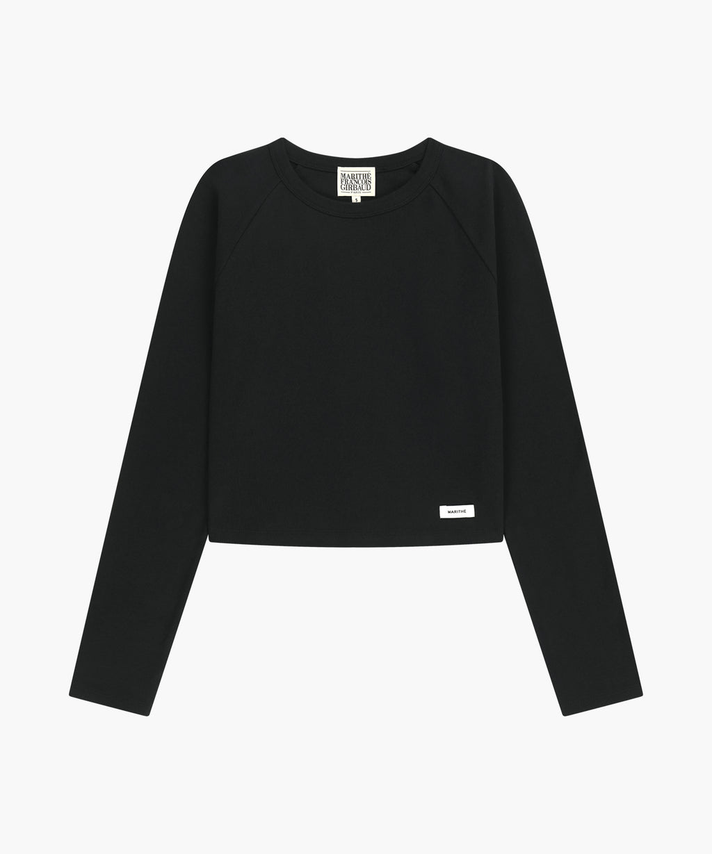 Marithe & Francois Girbaud - Basic Crop Long Sleeve (Black) product image 6 | TRAB K-Fashion Australia
