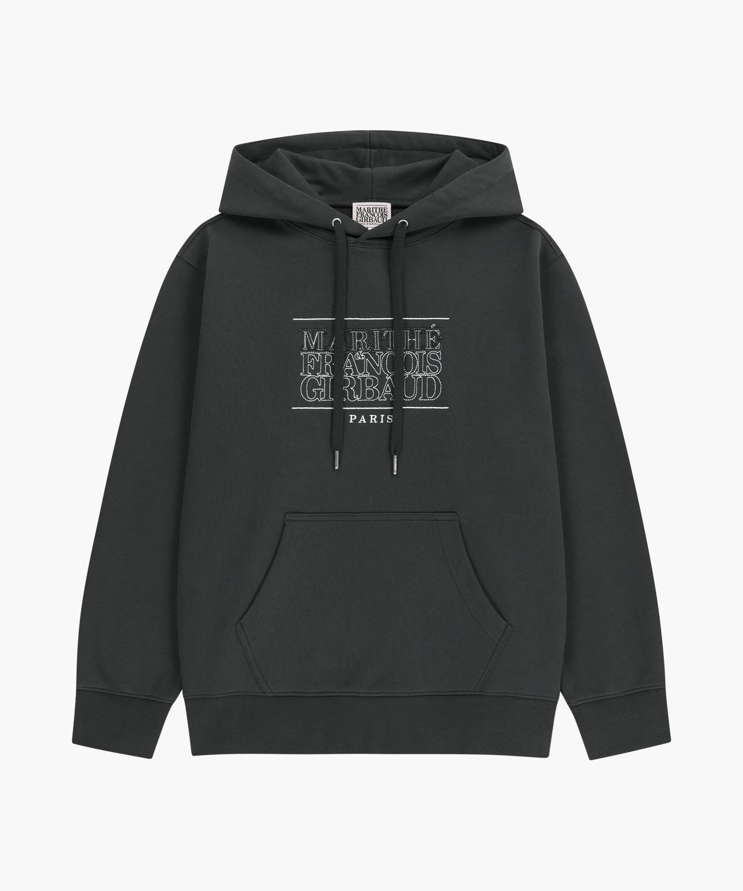Marithe & Francois Girbaud - Classic Logo Applique Mix Hoodie (Charcoal) product image 6 | TRAB K-Fashion Australia