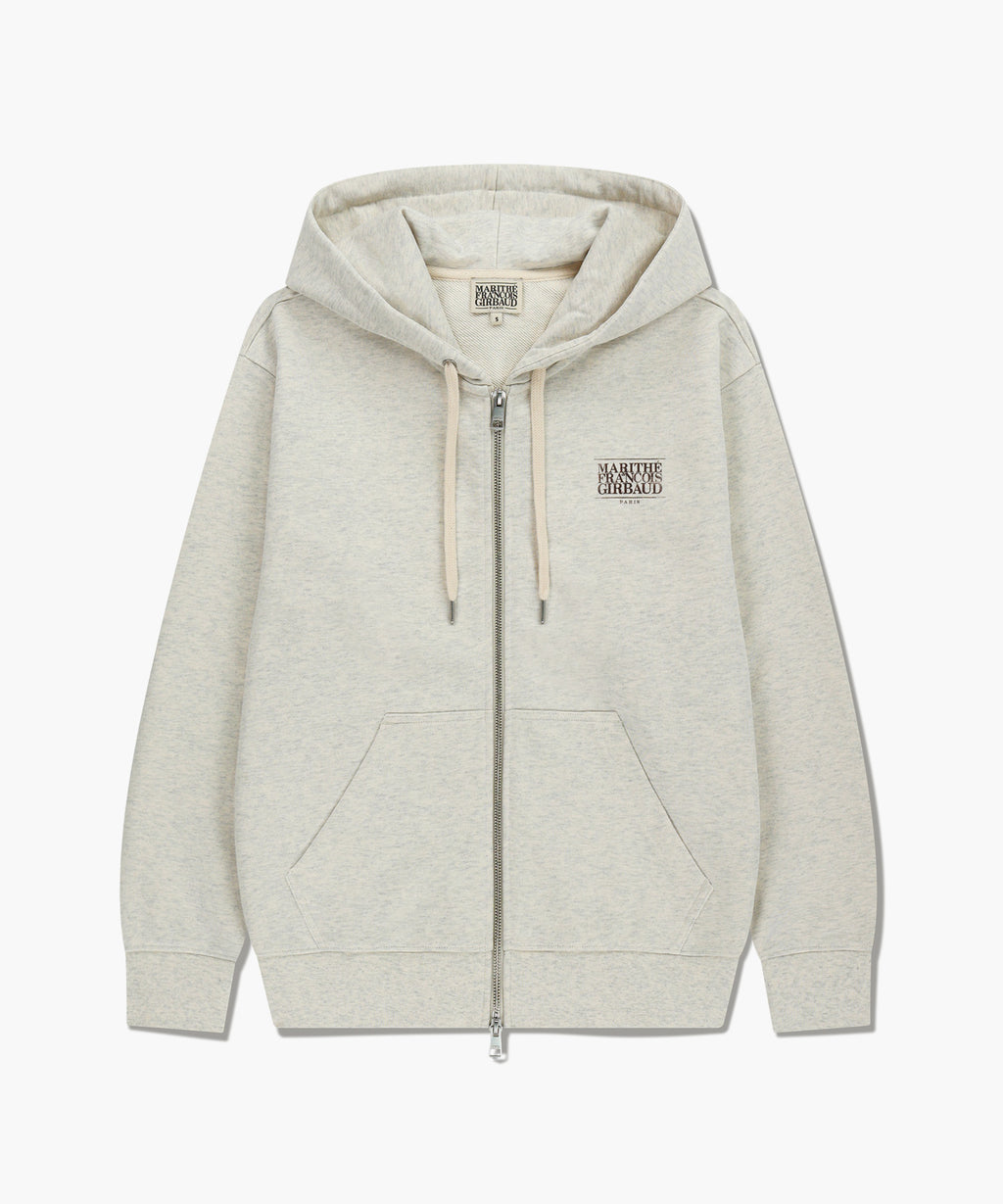 Marithe & Francois Girbaud - Classic Logo Hoodie Zipup (Oatmeal) product image 6 | TRAB K-Fashion Australia