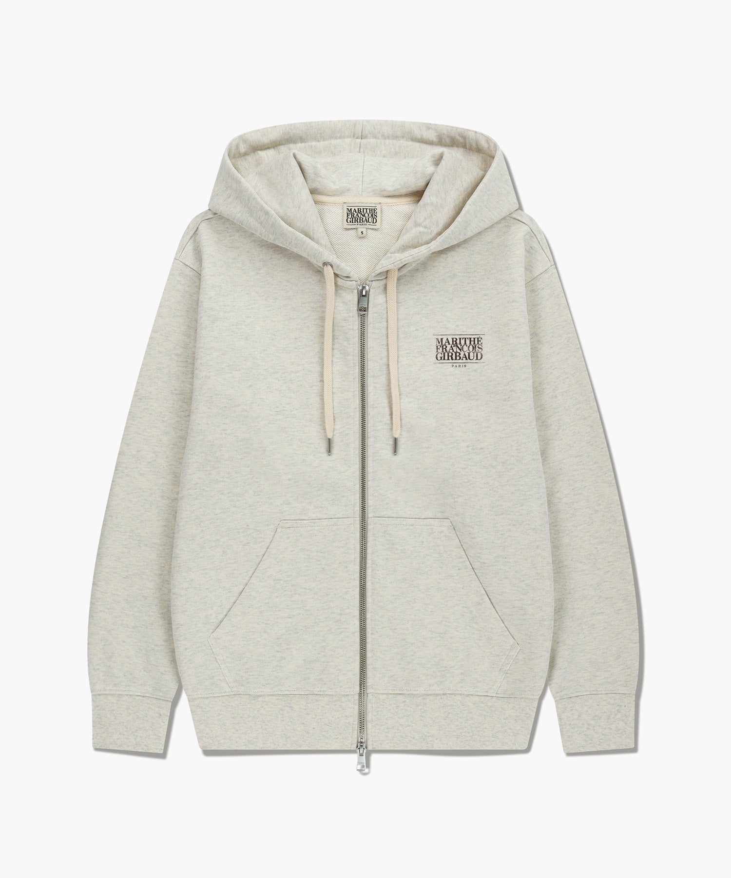 Marithe & Francois Girbaud - Classic Logo Hoodie Zipup (Oatmeal) product image 6 | TRAB K-Fashion Australia