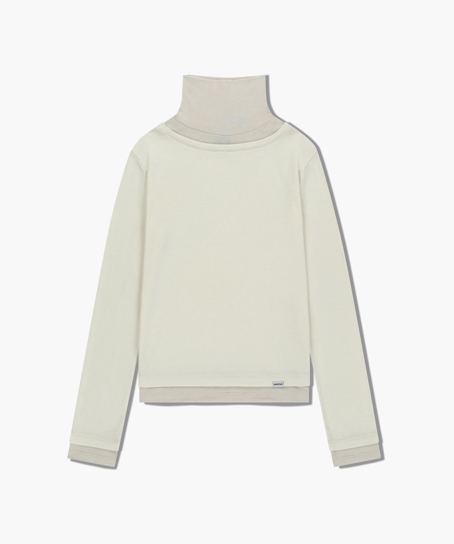 Marithe & Francois Girbaud - Layered Turtle Neck Long Sleeve (Ivory) product image 6 | TRAB K-Fashion Australia