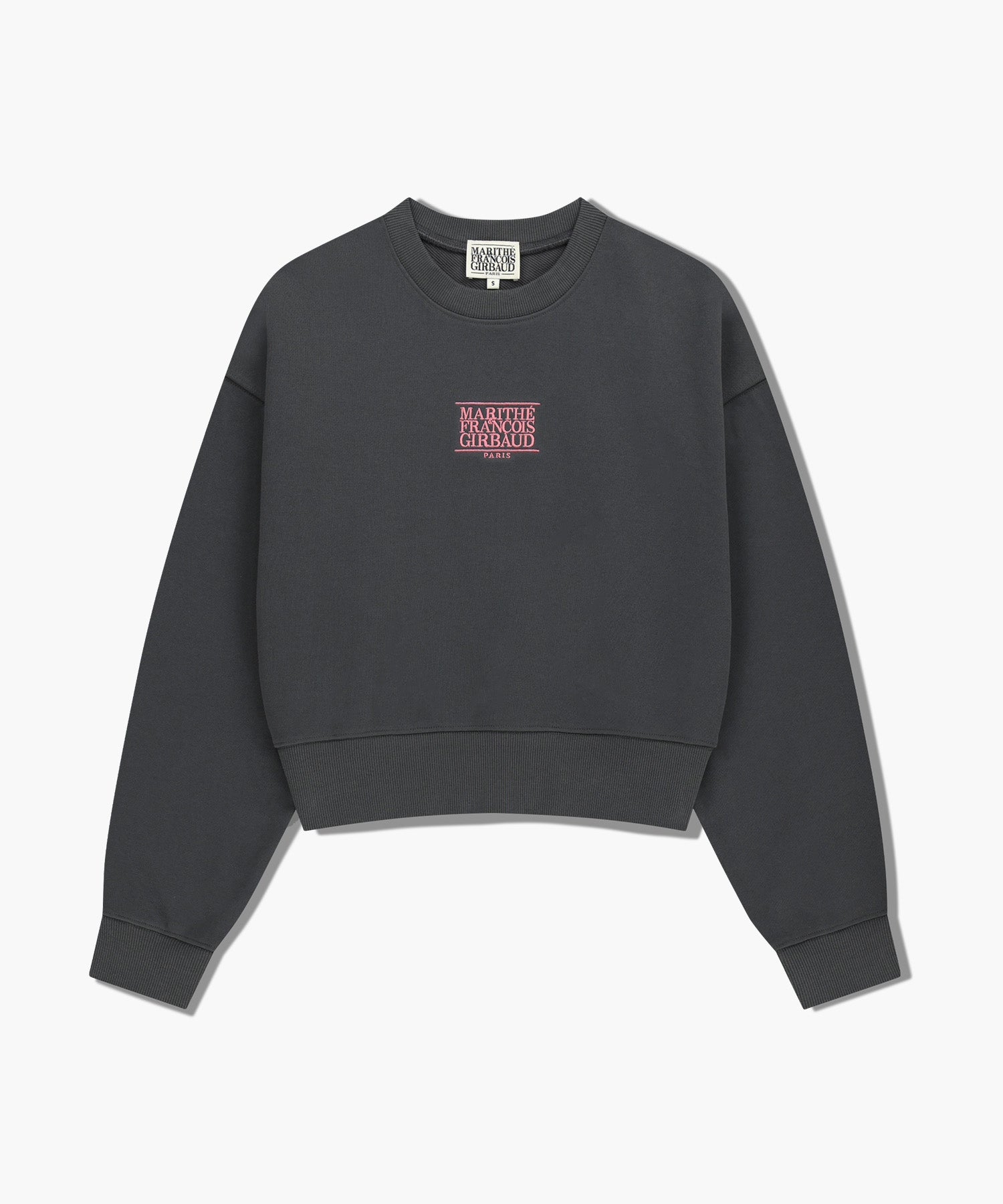 Marithe & Francois Girbaud - Small Classic Logo Crop Sweatshirt (Charcoal) product image 6 | TRAB K-Fashion Australia