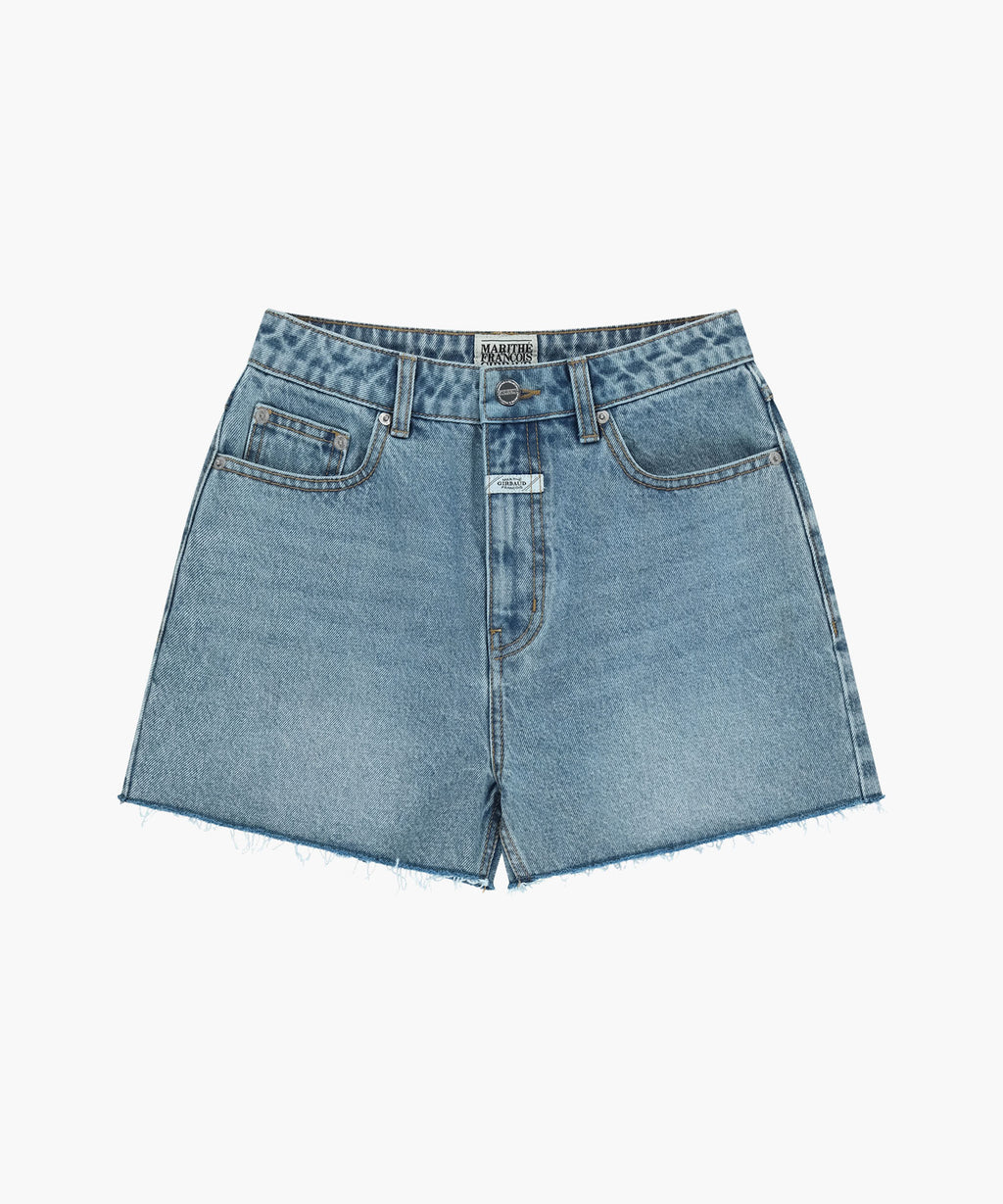 Marithe & Francois Girbaud - Raw Edge Washed Denim Shorts (Light Blue) product image 7 | TRAB K-Fashion Australia