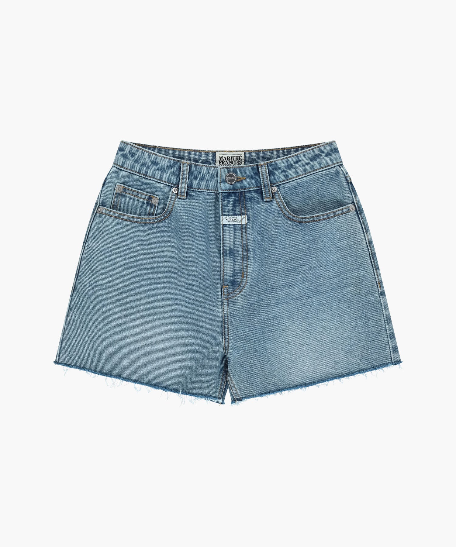 Marithe & Francois Girbaud - Raw Edge Washed Denim Shorts (Light Blue) product image 7 | TRAB K-Fashion Australia