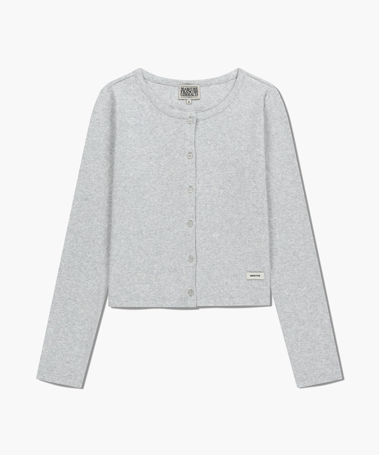 Marithe & Francois Girbaud - Basic Cotton Cardigan (Light Heather Gray) product image 6 | TRAB K-Fashion Australia