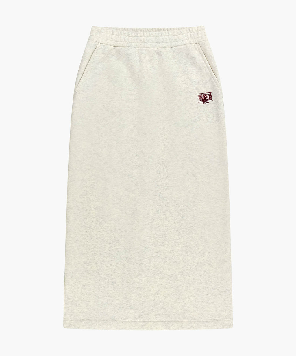 Marithe & Francois Girbaud - Classic Logo Sweat Long Skirt (Oatmeal) product image 6 | TRAB K-Fashion Australia