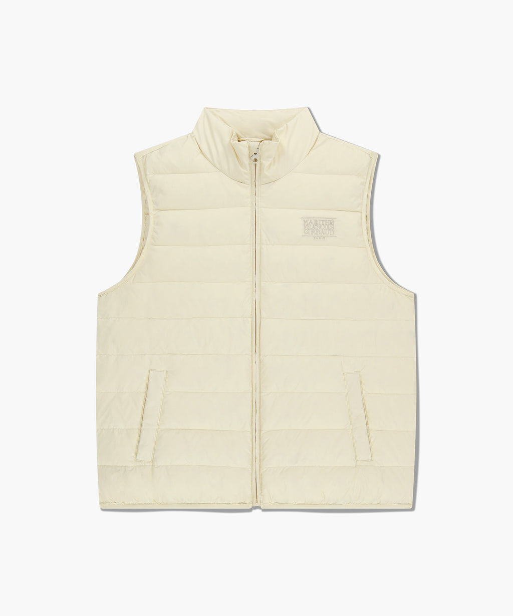Marithe & Francois Girbaud - Classic Logo Light Down Vest (Cream) product image 6 | TRAB K-Fashion Australia