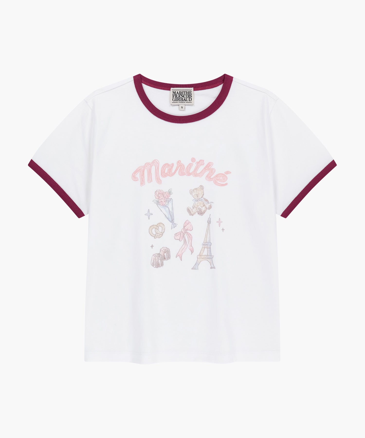 Marithe & Francois Girbaud - Paris Graphic Ringer Tee (White) product image 6 | TRAB K-Fashion Australia