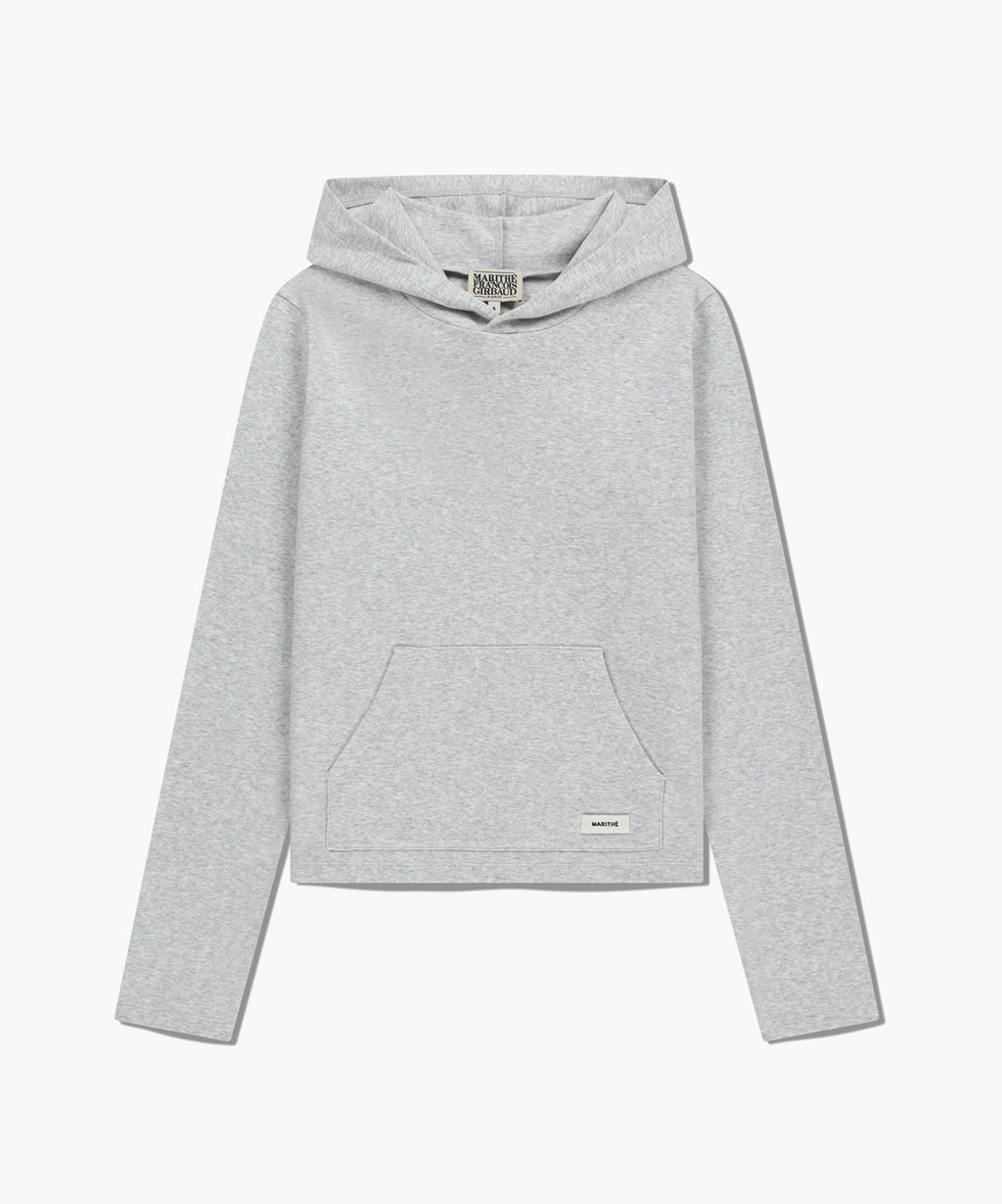 Marithe & Francois Girbaud - Basic Hoodie Long Sleeve (Light Heather Gray) product image 6 | TRAB K-Fashion Australia