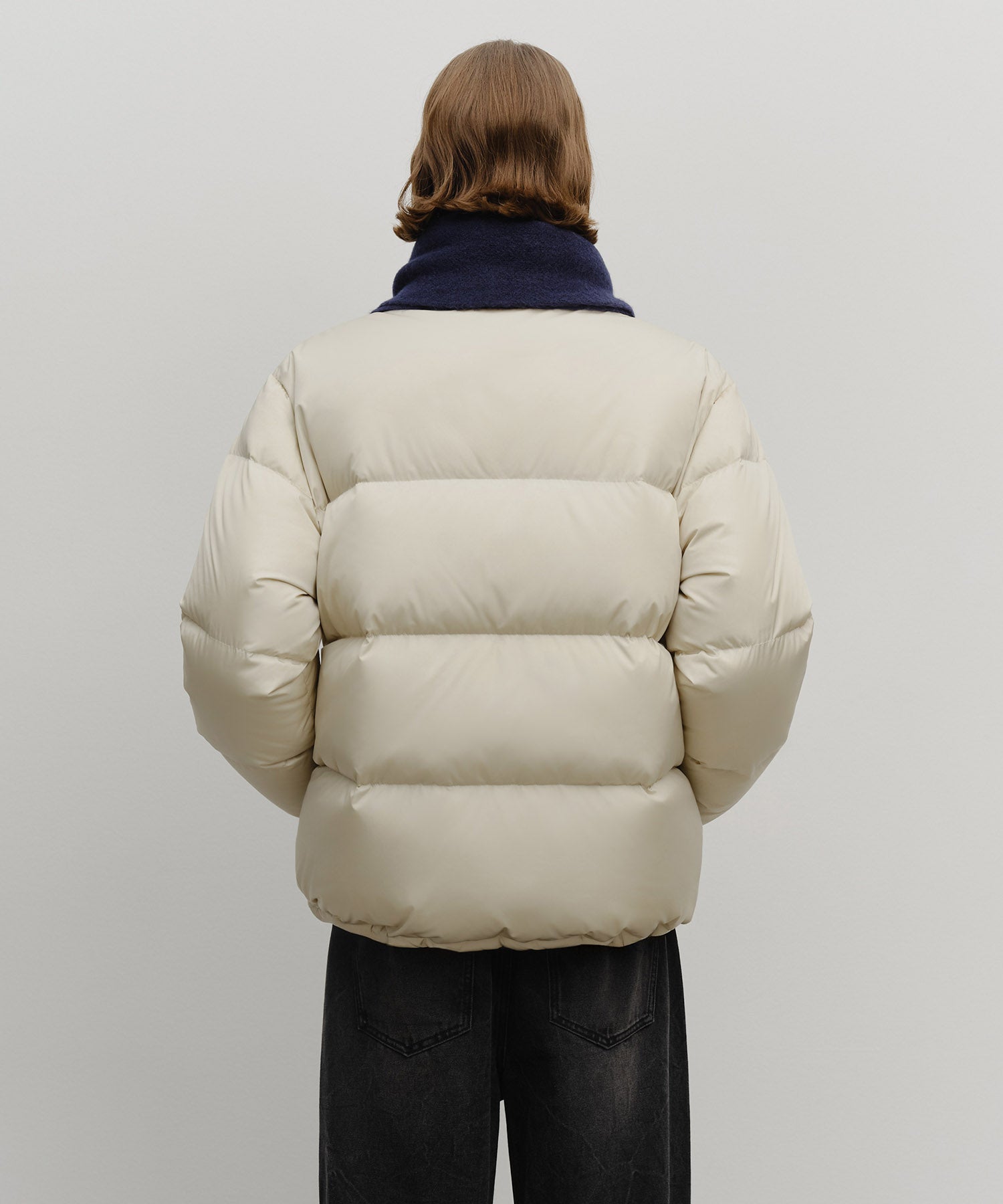 Marithe & Francois Girbaud - Fuzzy Solid Knit Muffler (Navy) product image 6 | TRAB K-Fashion Australia