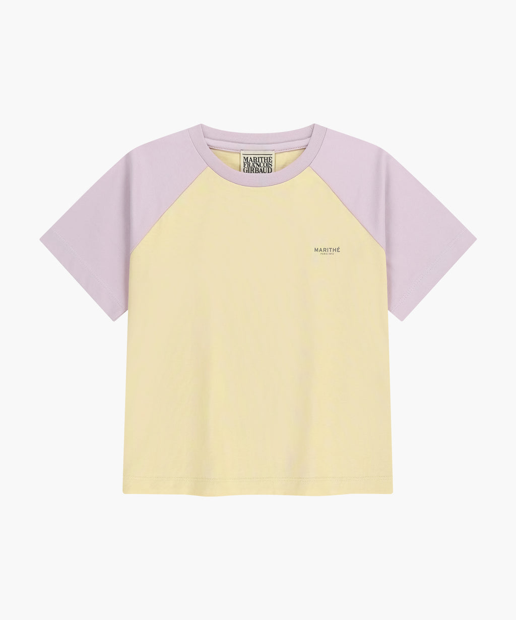 Marithe & Francois Girbaud - Small Regular Logo Raglan Crop Tee (Light Purple) product image 6 | TRAB K-Fashion Australia