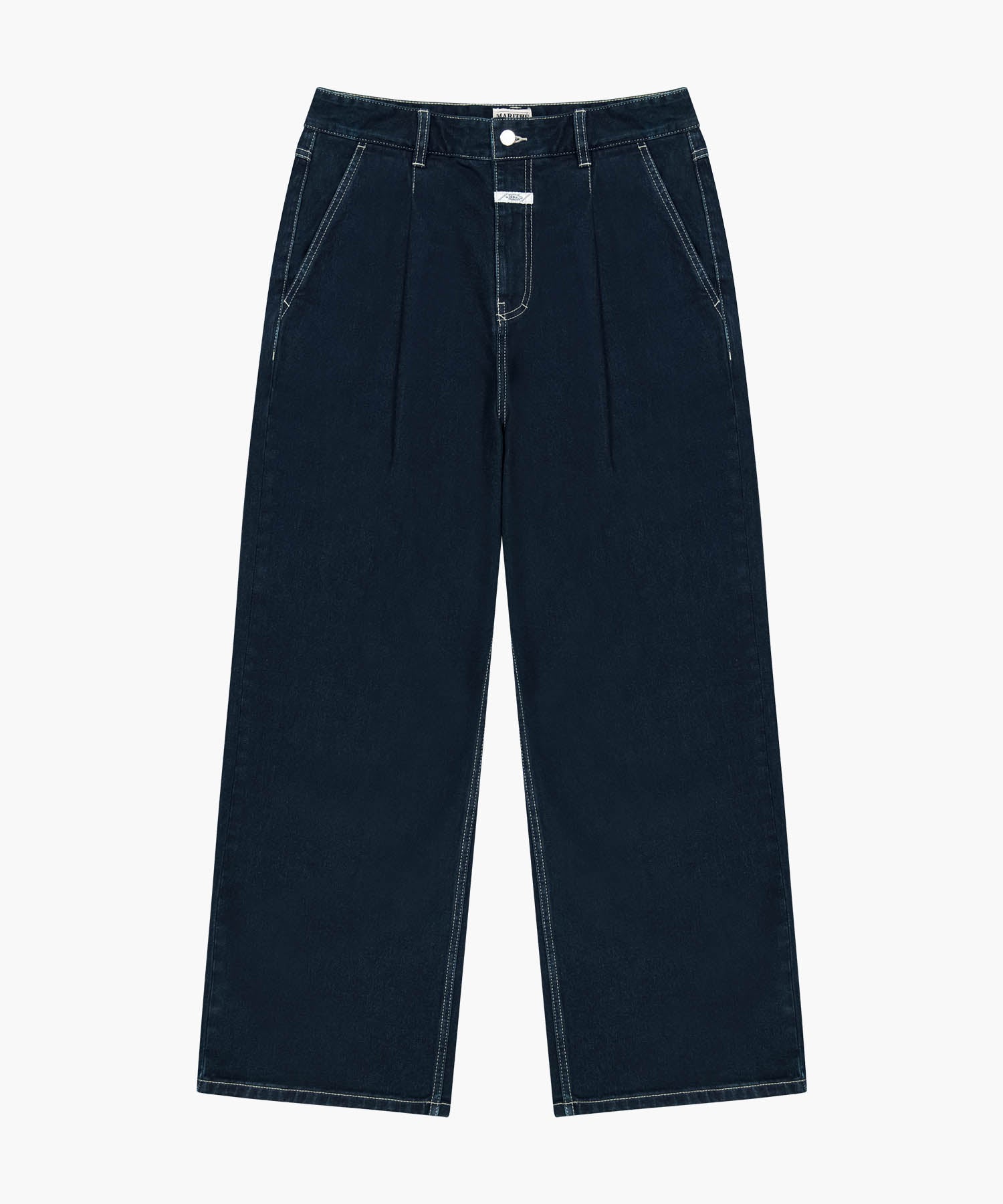Marithe & Francois Girbaud - New M Low-waist Tuck Wide Denim Pants (Dark Blue) product image 6 | TRAB K-Fashion Australia