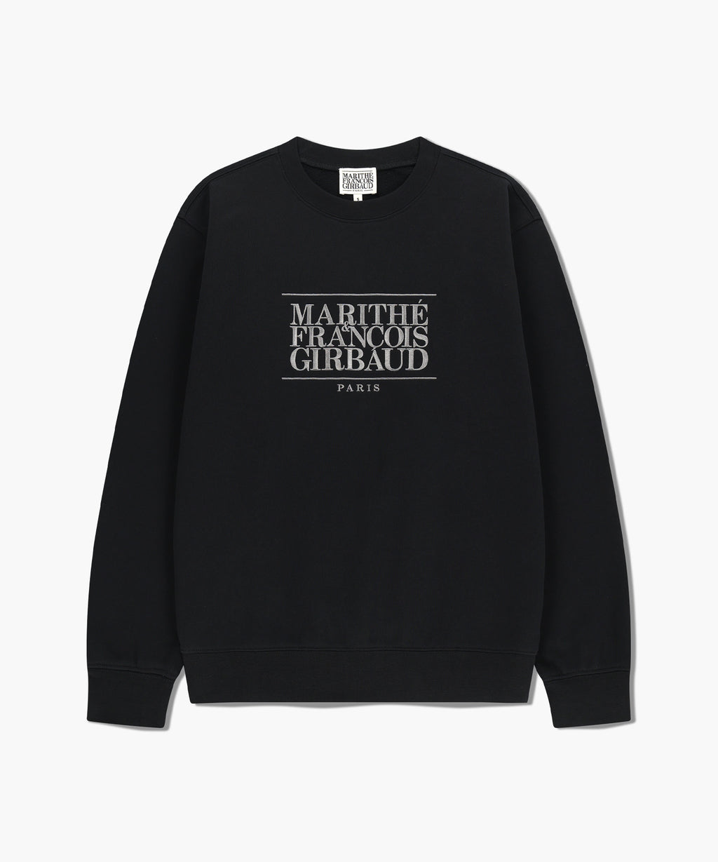 Marithe & Francois Girbaud - Classic Logo Embroidery Sweatshirt (brushed) (Black) product image 6 | TRAB K-Fashion Australia