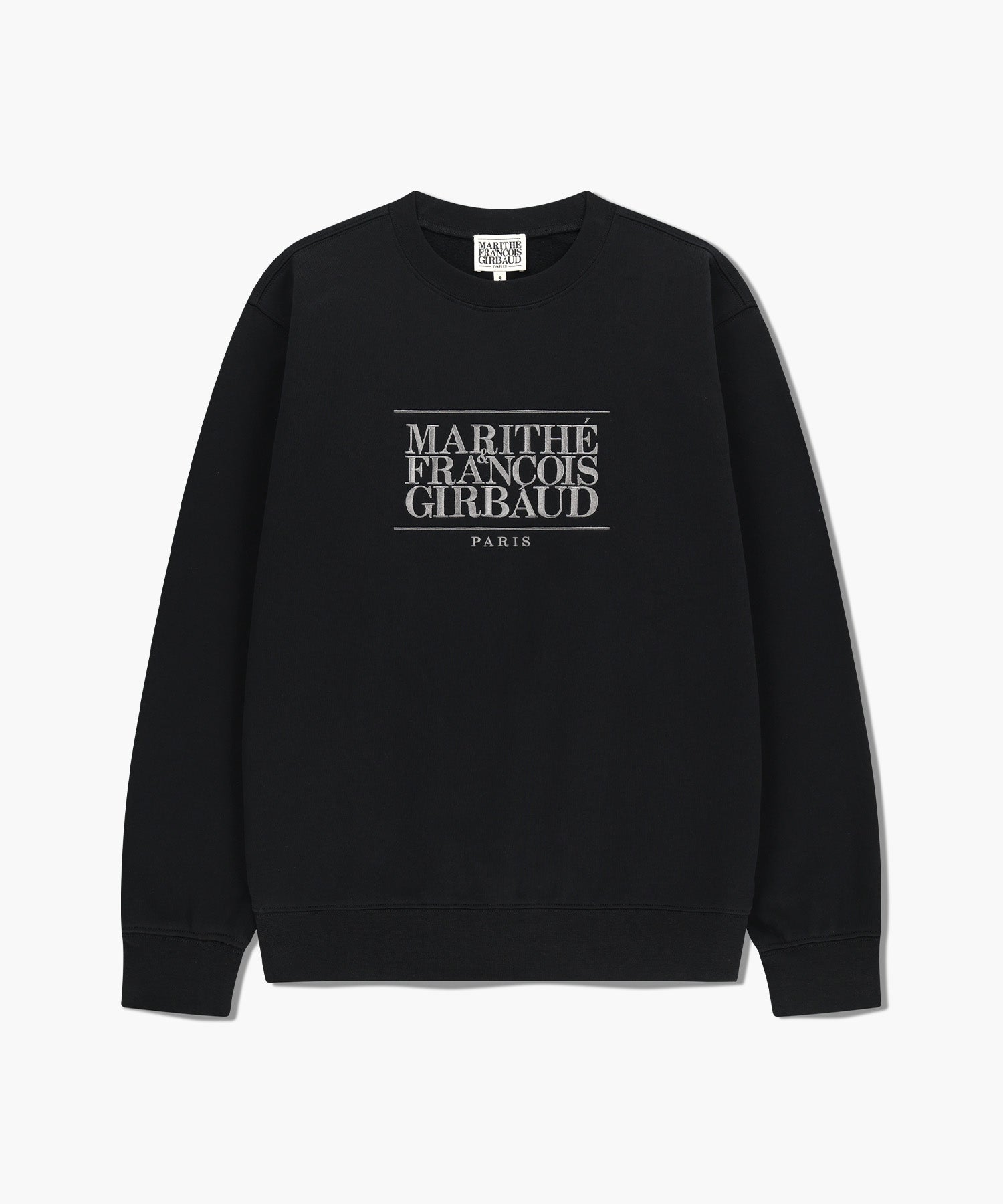 Marithe & Francois Girbaud - Classic Logo Embroidery Sweatshirt (brushed) (Black) product image 6 | TRAB K-Fashion Australia