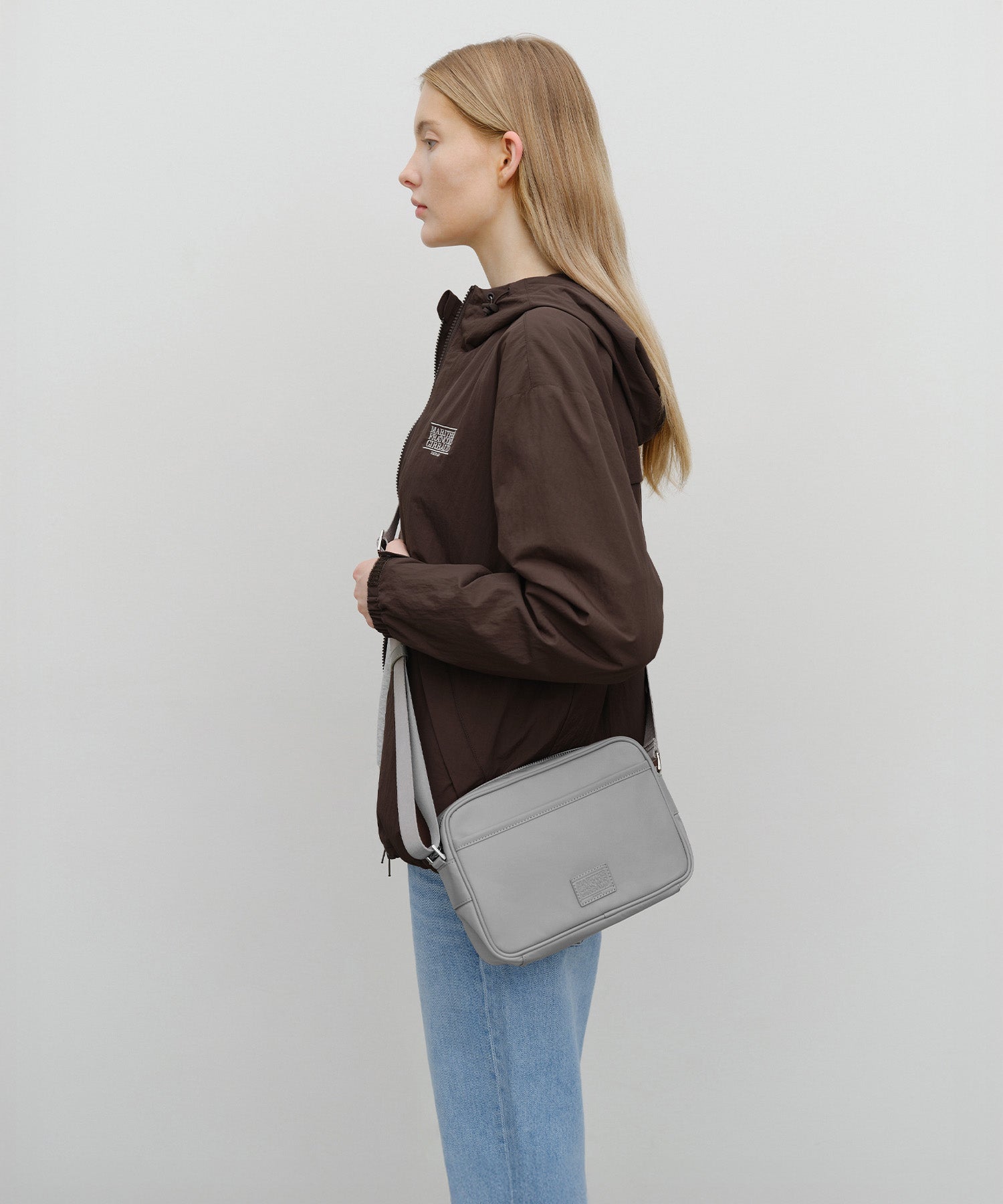 Marithe & Francois Girbaud - Classic Logo Small Cross Bag (Gray) product image 6 | TRAB K-Fashion Australia