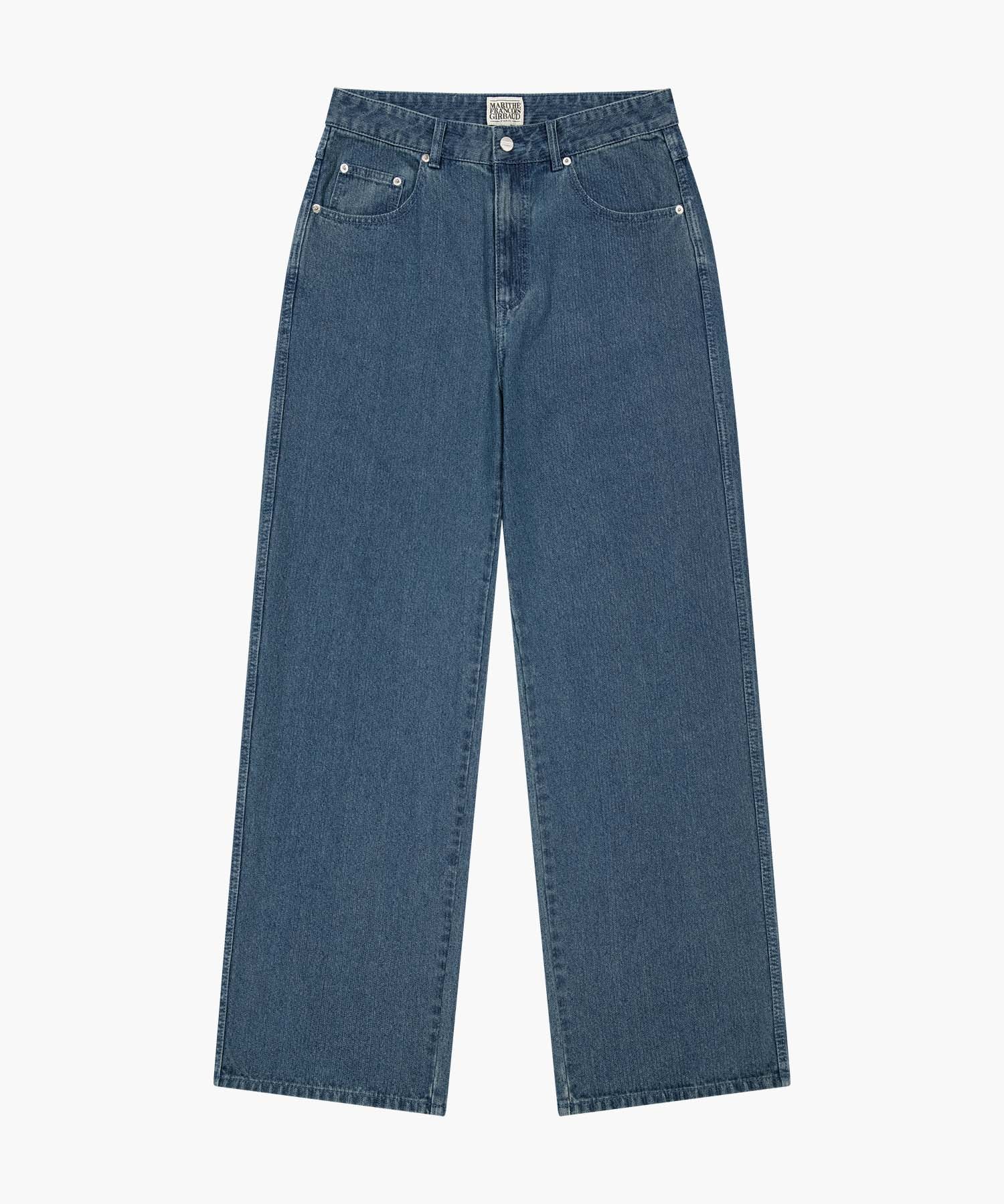 Marithe & Francois Girbaud - High Straight Stripe Denim Pants (Blue) product image 4 | TRAB K-Fashion Australia
