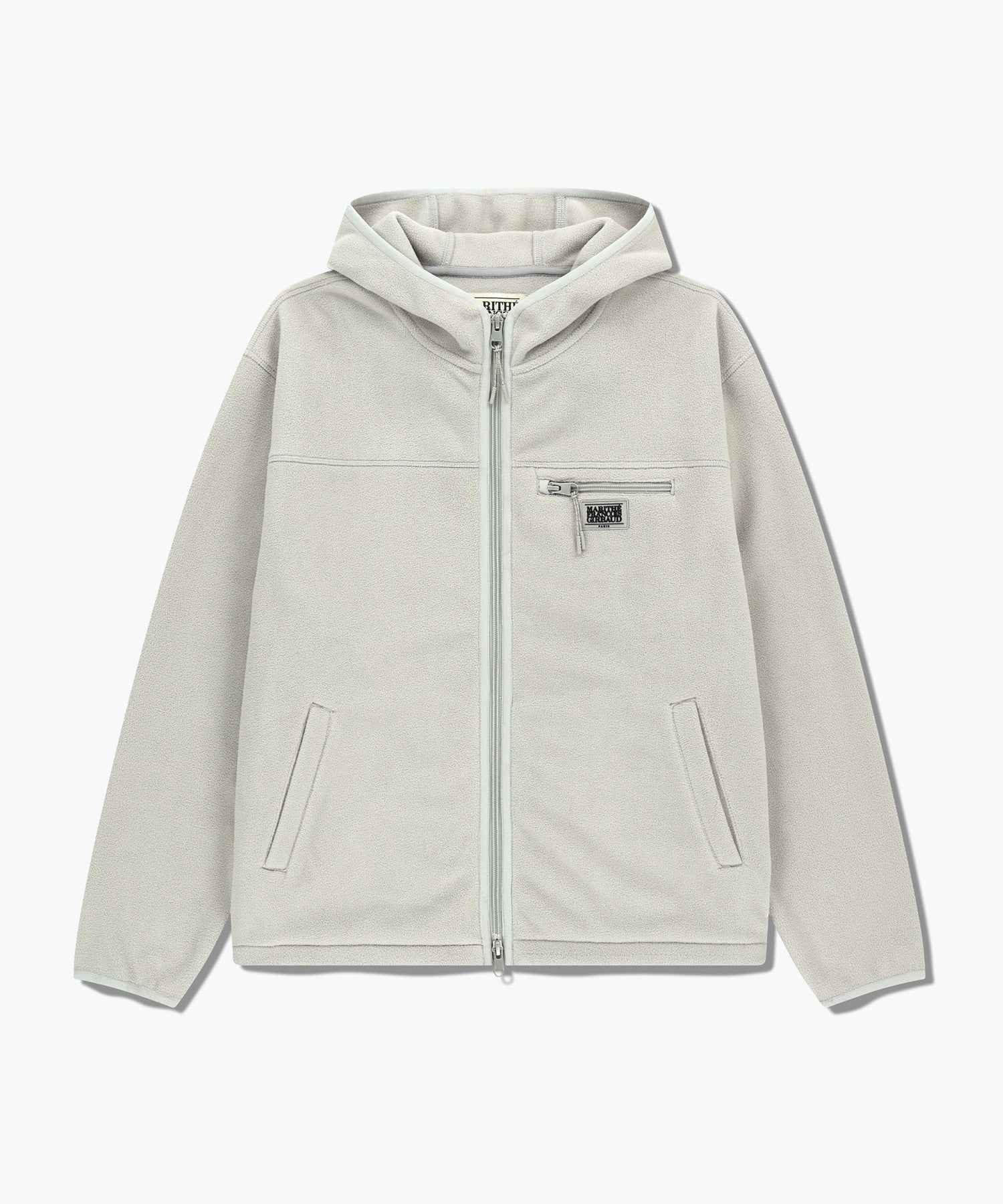 Marithe & Francois Girbaud - Marithe Sport Fleece Hood Zip-up Jacket (Light Gray) product image 6 | TRAB K-Fashion Australia