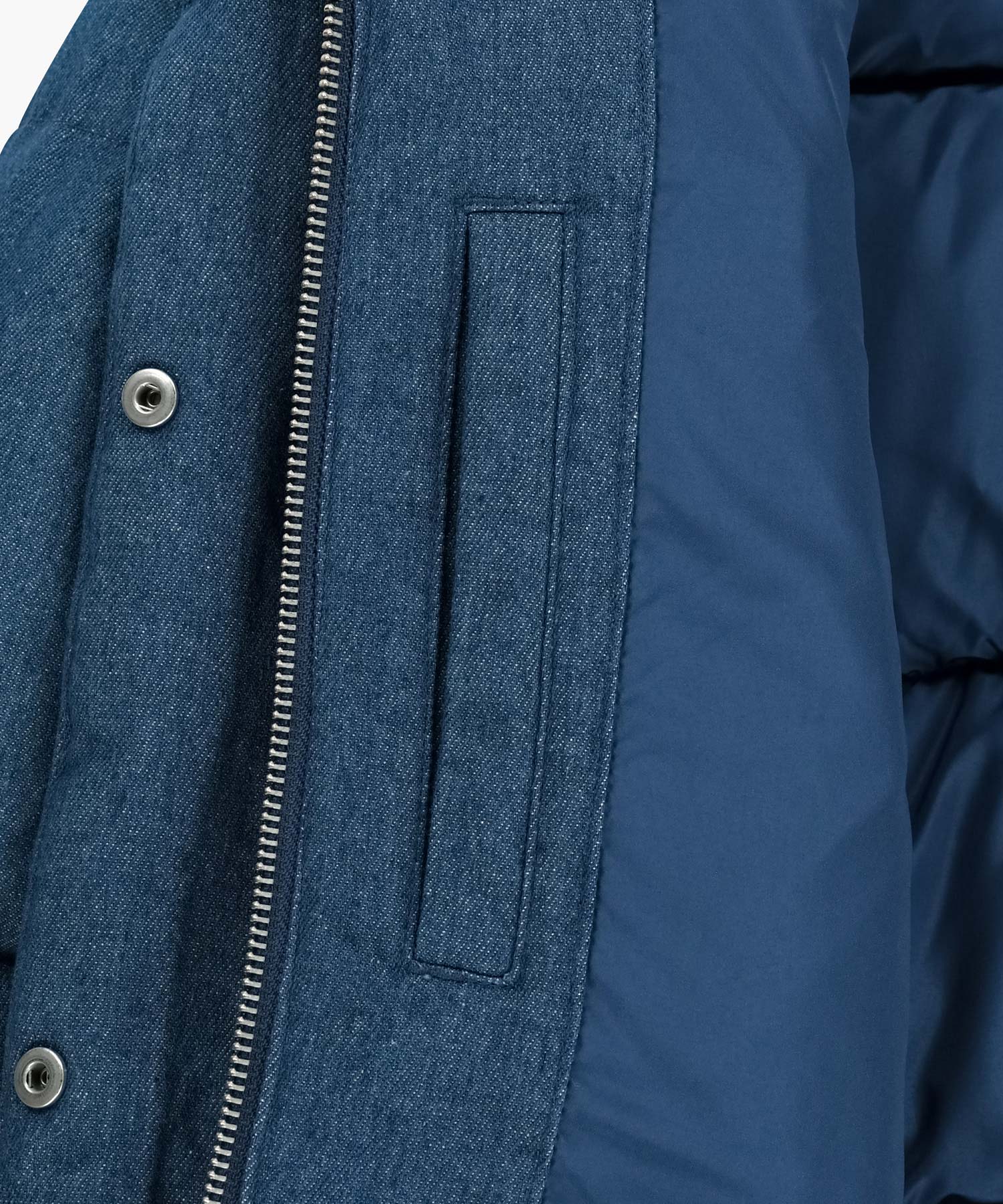 Marithe & Francois Girbaud - Denim Crop Down Jacket (Blue) product image 10 | TRAB K-Fashion Australia