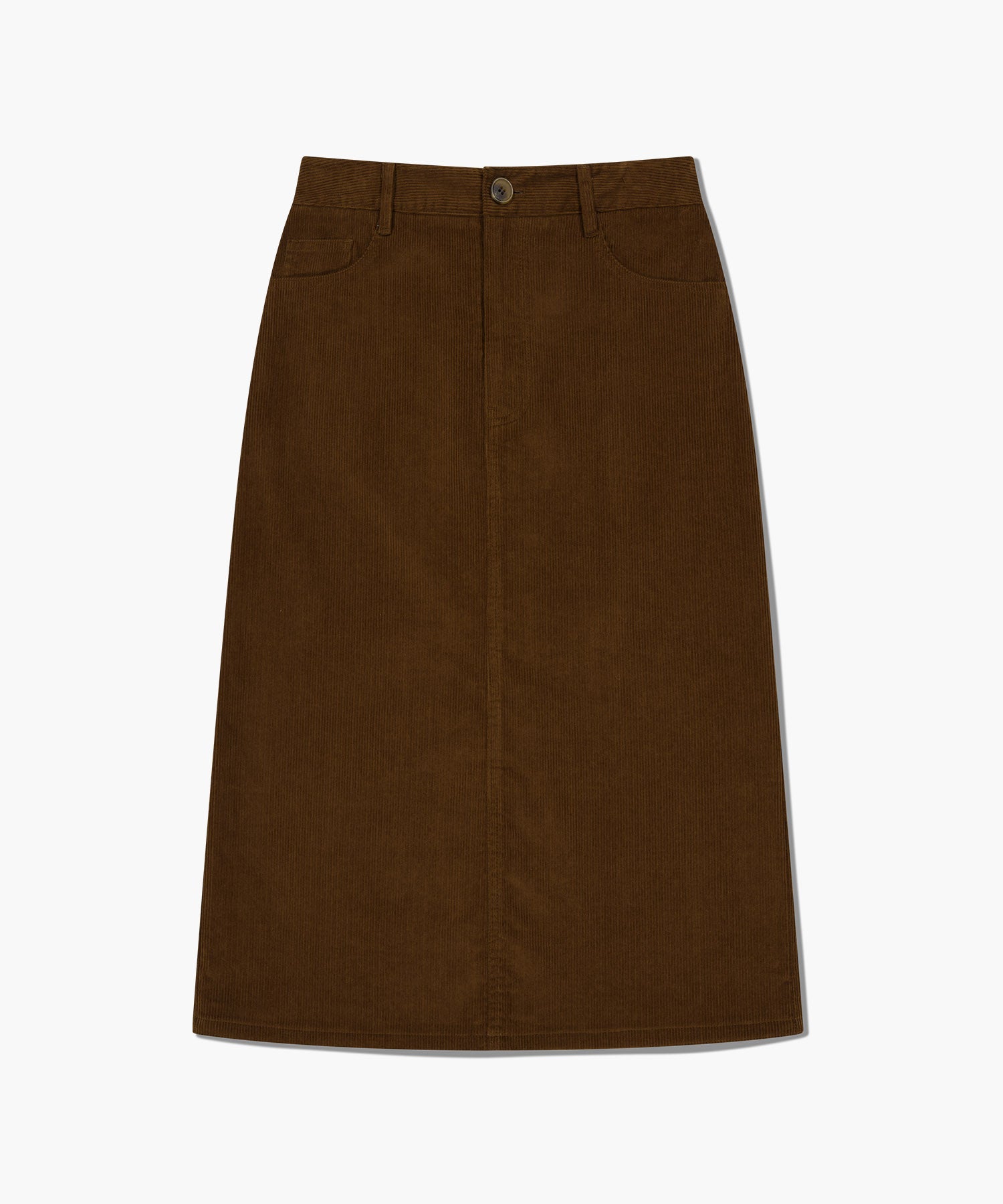 Marithe & Francois Girbaud - Classic Corduroy Midi Skirt (Brown) product image 6 | TRAB K-Fashion Australia