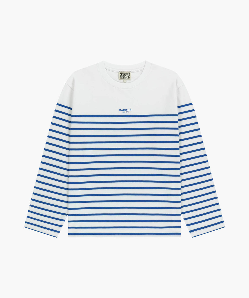 Marithe & Francois Girbaud - Block Stripe Long Sleeve Tee (Blue) product image 6 | TRAB K-Fashion Australia