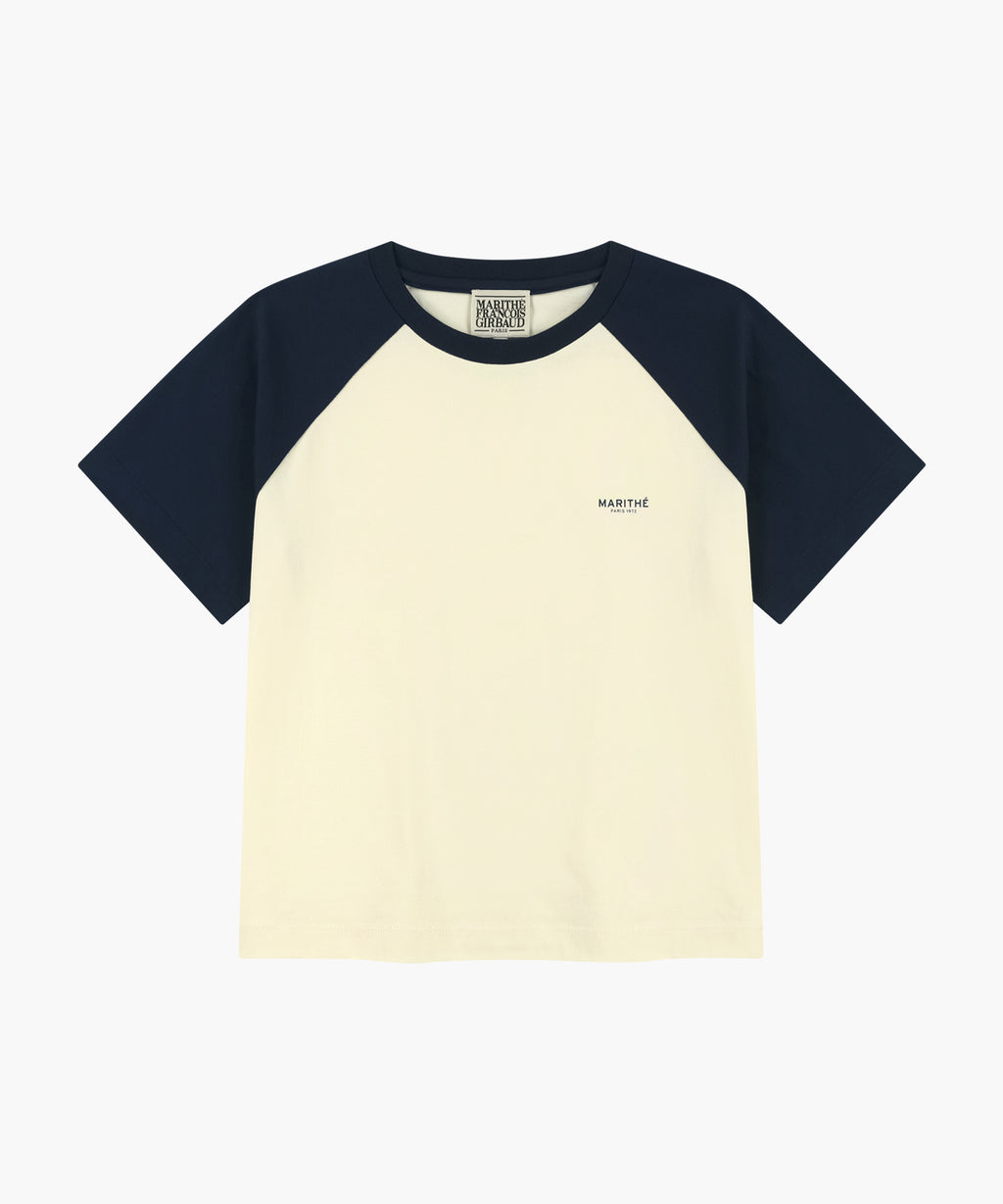 Marithe & Francois Girbaud - Small Regular Logo Raglan Crop Tee (Navy) product image 6 | TRAB K-Fashion Australia