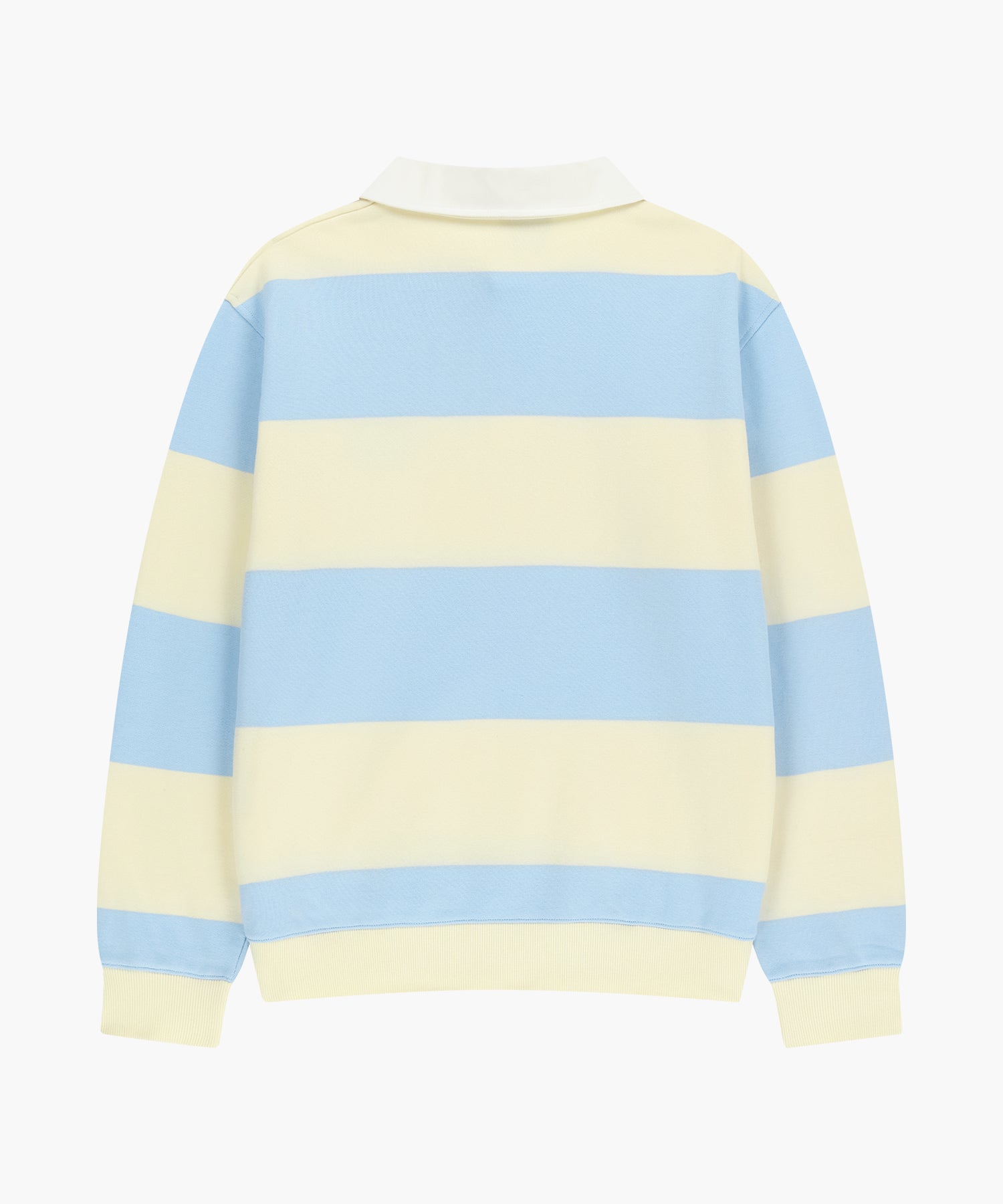 Marithe & Francois Girbaud - Small Classic Logo Rugby Stripe Sweatshirt (Sky Blue) product image 6 | TRAB K-Fashion Australia