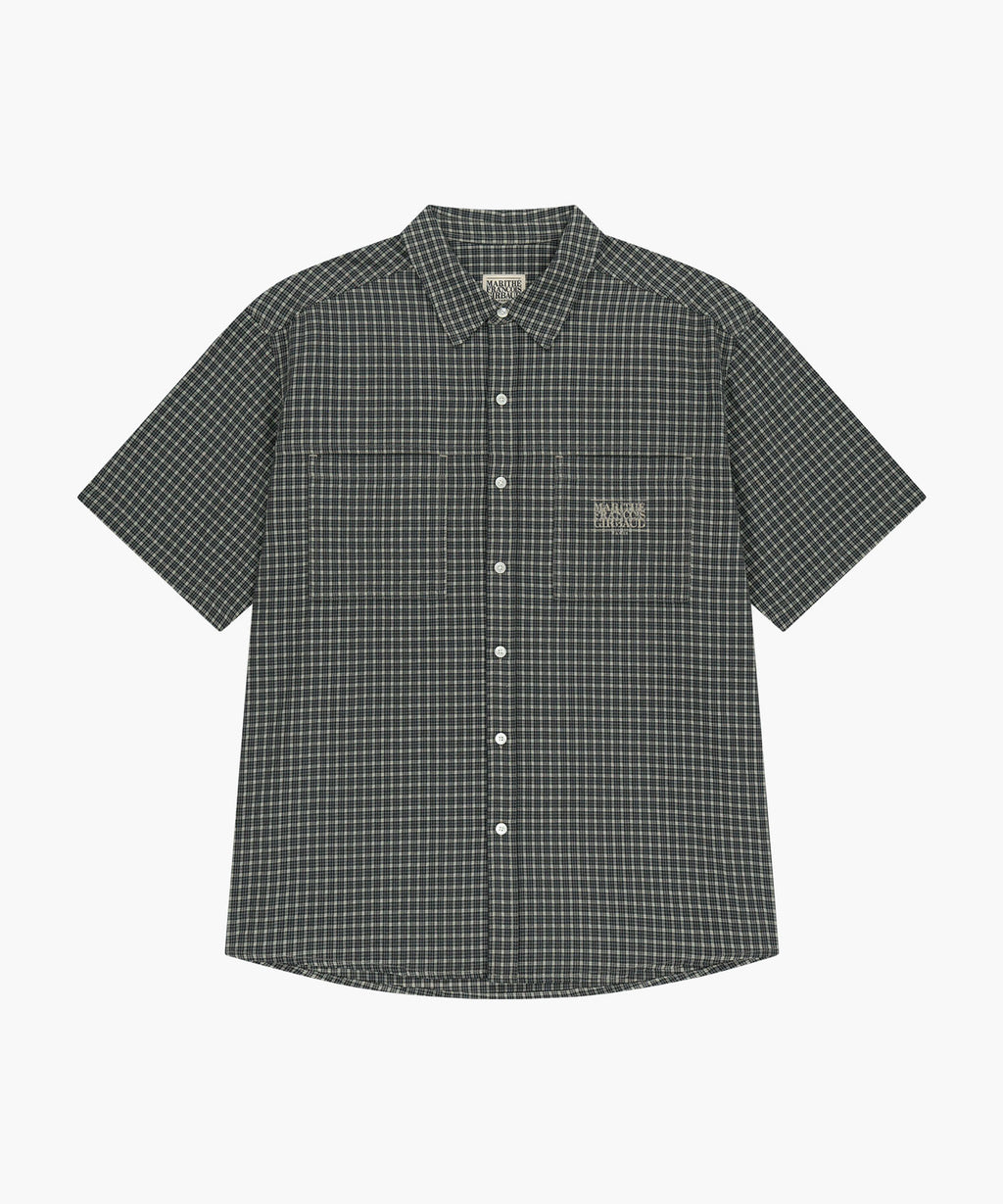 Marithe & Francois Girbaud - Check Half Sleeve Shirt (Dark Navy) product image 6 | TRAB K-Fashion Australia