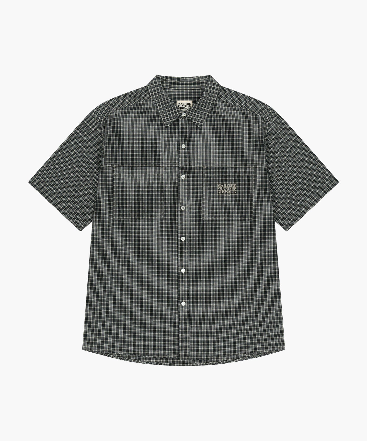 Marithe & Francois Girbaud - Check Half Sleeve Shirt (Dark Navy) product image 6 | TRAB K-Fashion Australia