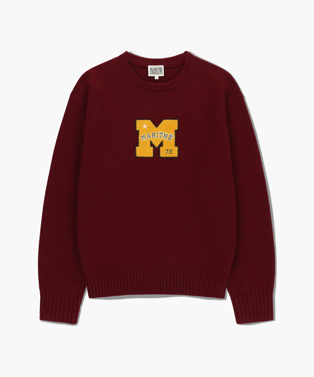 Marithe & Francois Girbaud - Applique Knit Pullover (Burgundy) product image 6 | TRAB K-Fashion Australia
