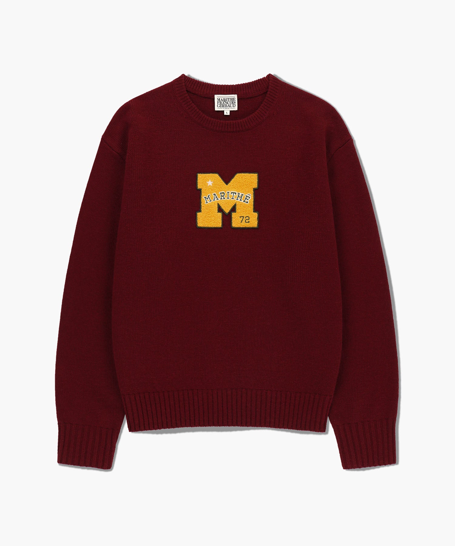 Marithe & Francois Girbaud - Applique Knit Pullover (Burgundy) product image 6 | TRAB K-Fashion Australia