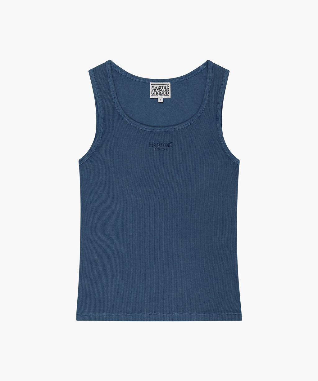 Marithe & Francois Girbaud - Regular Logo Sleeveless (Blue) product image 6 | TRAB K-Fashion Australia