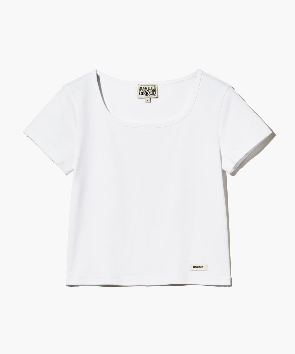 Marithe & Francois Girbaud - Basic Crop Tee (White) product image 6 | TRAB K-Fashion Australia