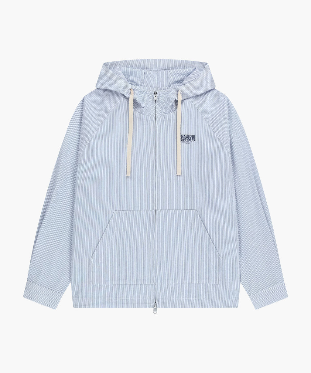 Marithe & Francois Girbaud - Classic Logo Hooded Pattern Jacket (Stripe) product image 9 | TRAB K-Fashion Australia