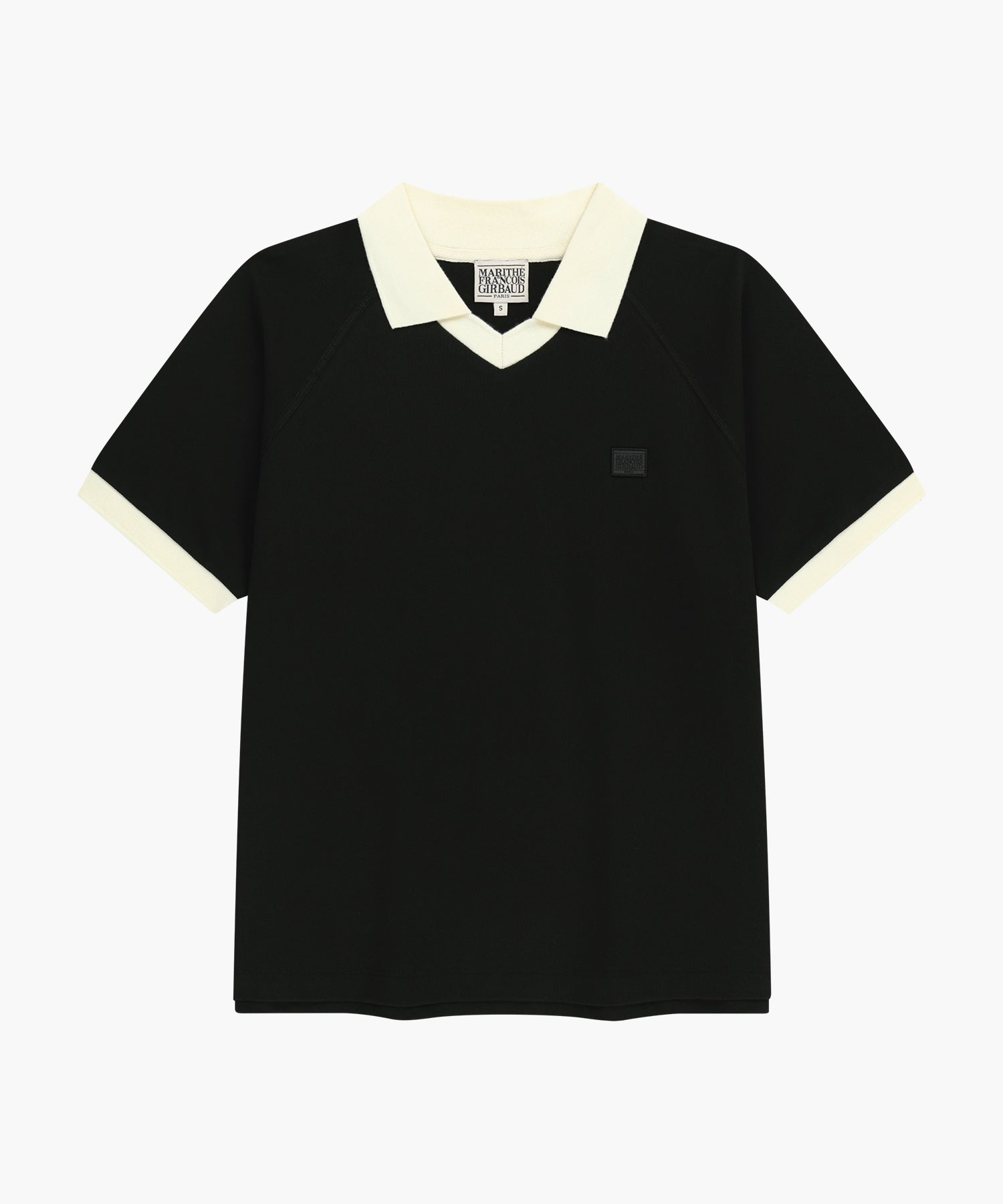 Marithe & Francois Girbaud - Small Classic Logo Pk Collar Point Tee (Black) product image 6 | TRAB K-Fashion Australia