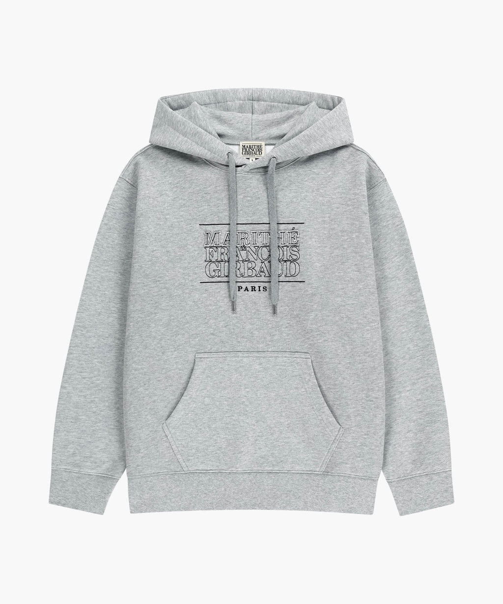 Marithe & Francois Girbaud - Classic Logo Applique Mix Hoodie (Heather Gray) product image 6 | TRAB K-Fashion Australia