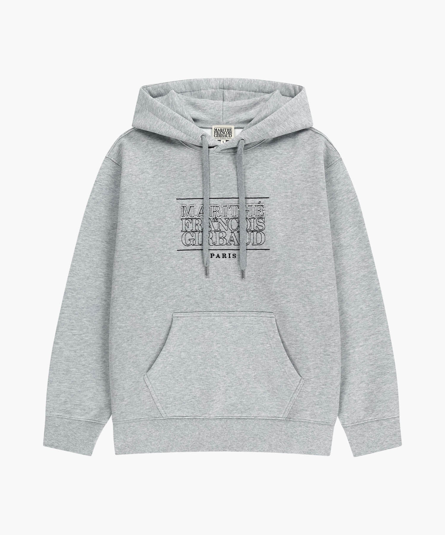 Marithe & Francois Girbaud - Classic Logo Applique Mix Hoodie (Heather Gray) product image 6 | TRAB K-Fashion Australia