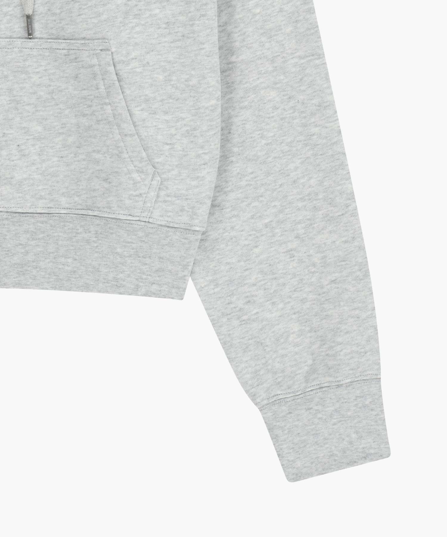 Marithe & Francois Girbaud - Drawing Classic Logo Crop Hoodie (Light Heather Gray) product image 6 | TRAB K-Fashion Australia
