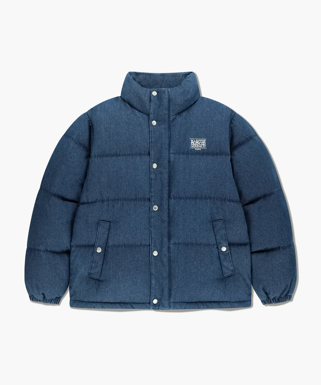 Marithe & Francois Girbaud - Classic Logo Denim Down Jacket (Dark Blue) product image 10 | TRAB K-Fashion Australia