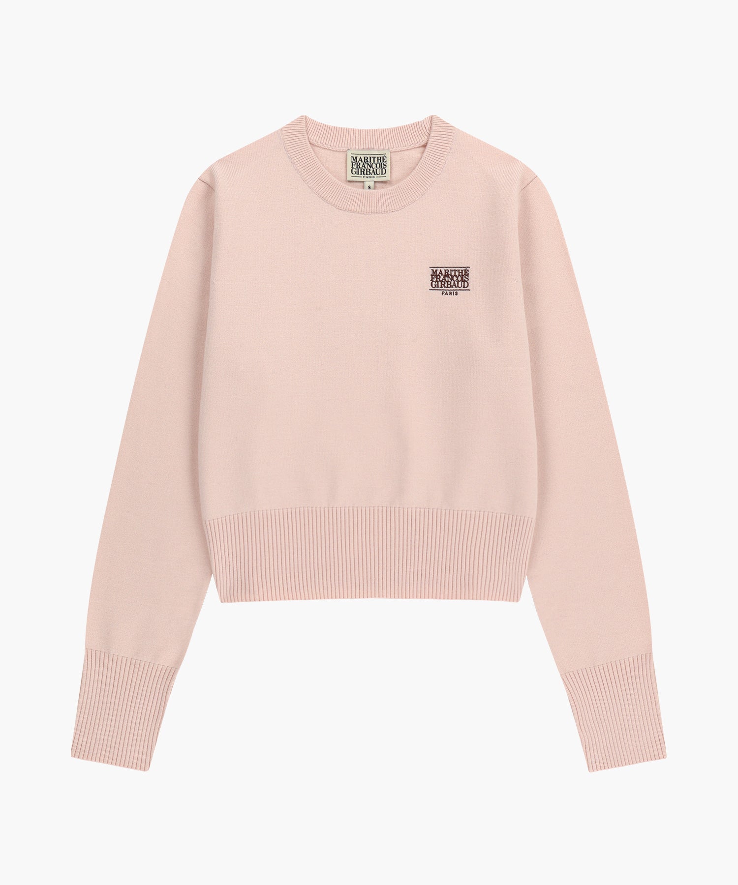 Marithe & Francois Girbaud - Small Classic Logo Crop Knit Pullover (Pink) product image 6 | TRAB K-Fashion Australia