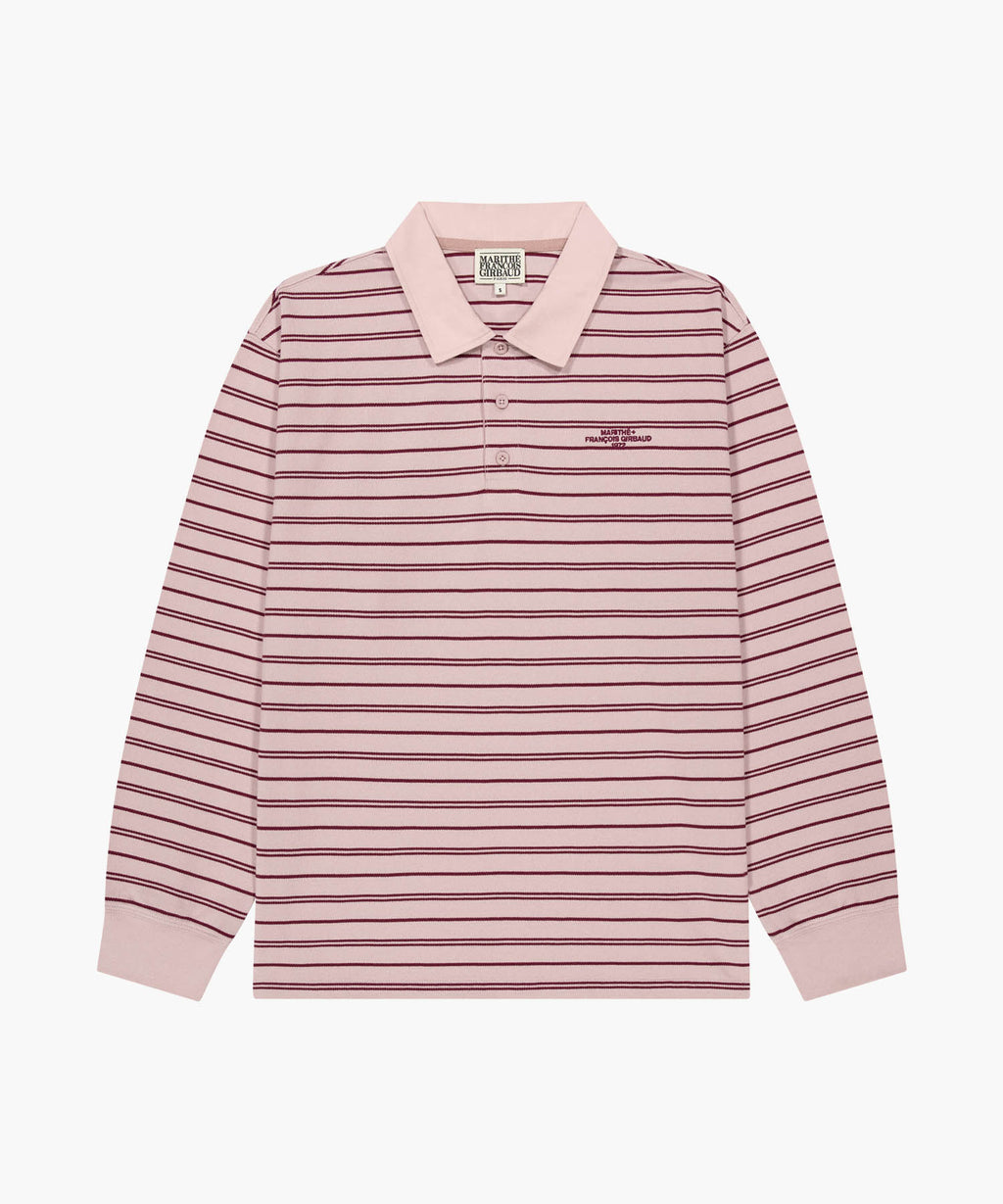 Marithe & Francois Girbaud - Stripe Pique Long Sleeve Tee (Pink) product image 6 | TRAB K-Fashion Australia